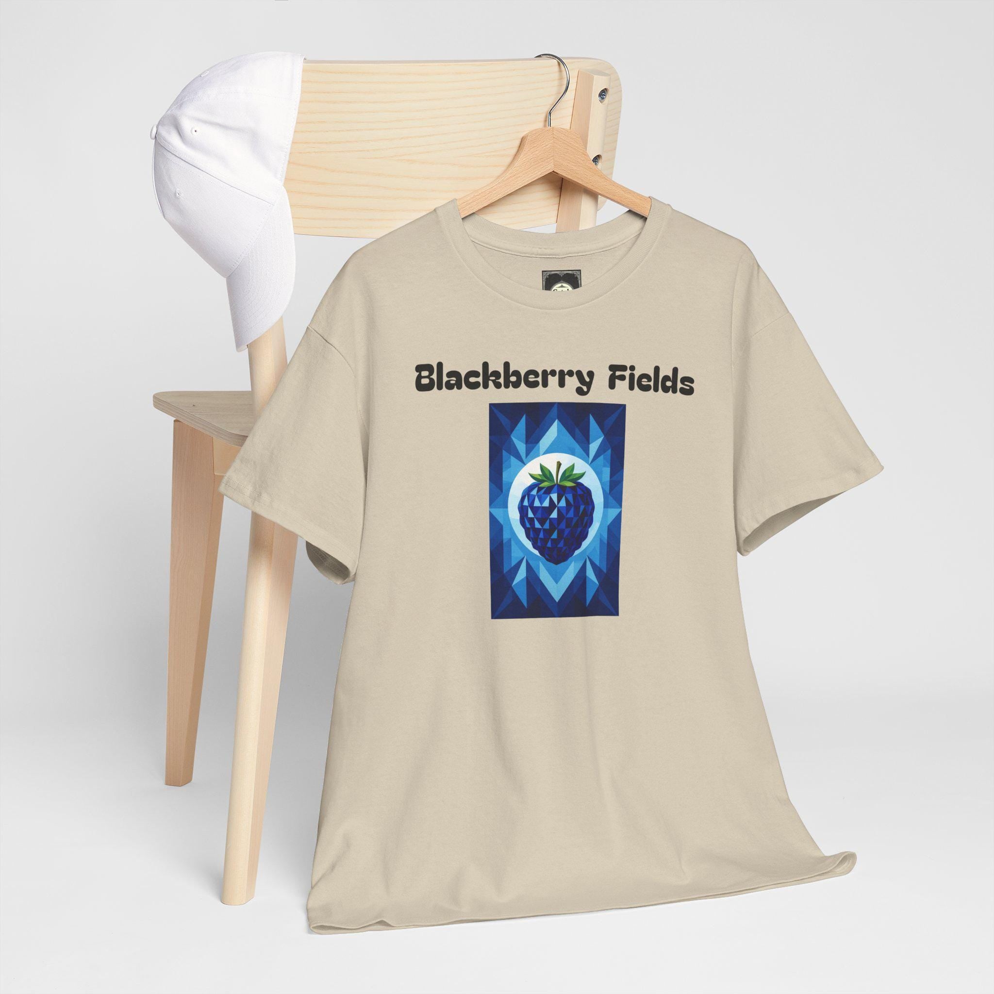 Blackberry Fields Graphic Tee: Unisex Heavy Cotton T-Shirt