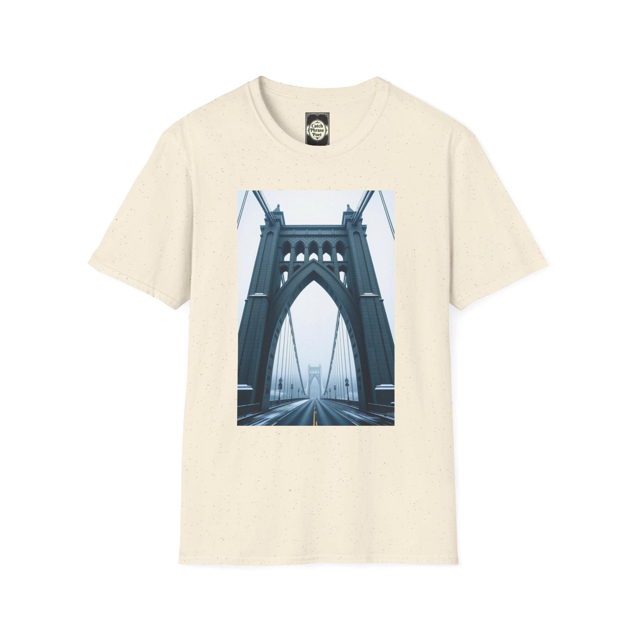 St Johns Bridge Portland Unisex T-Shirt: Modern Cityscape Tee