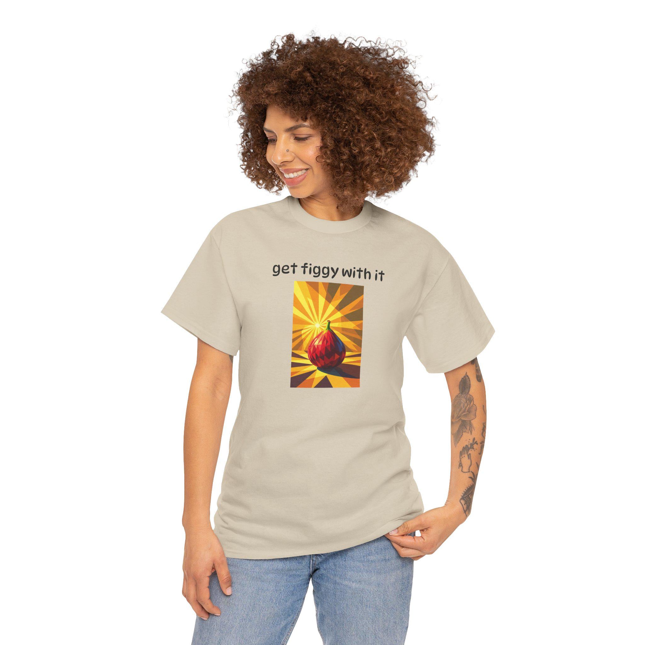 Get Figgy With It Tee: Unisex Heavy Cotton Graphic T-shirt