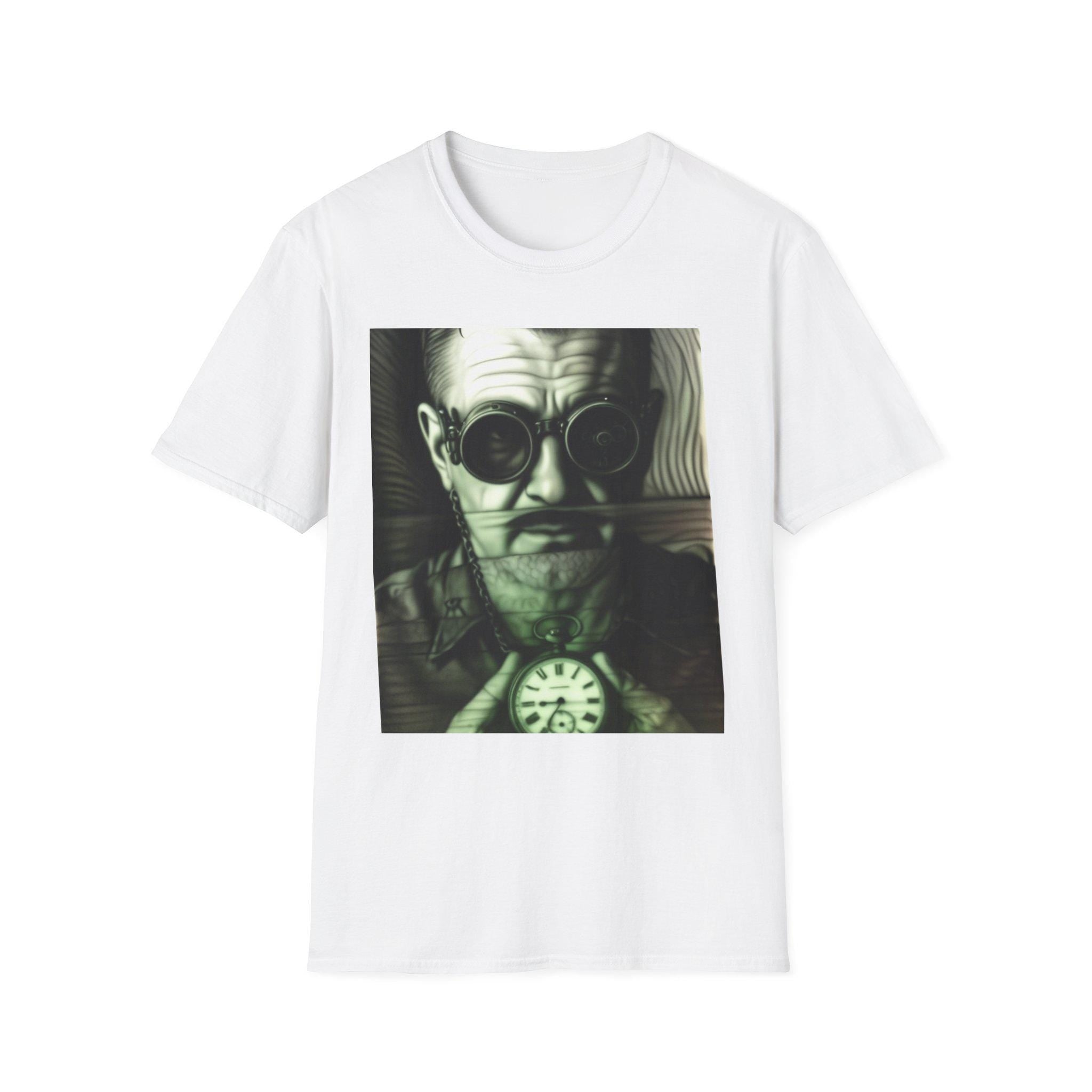 Vintage Graphic Tee: Steampunk Man with Watch