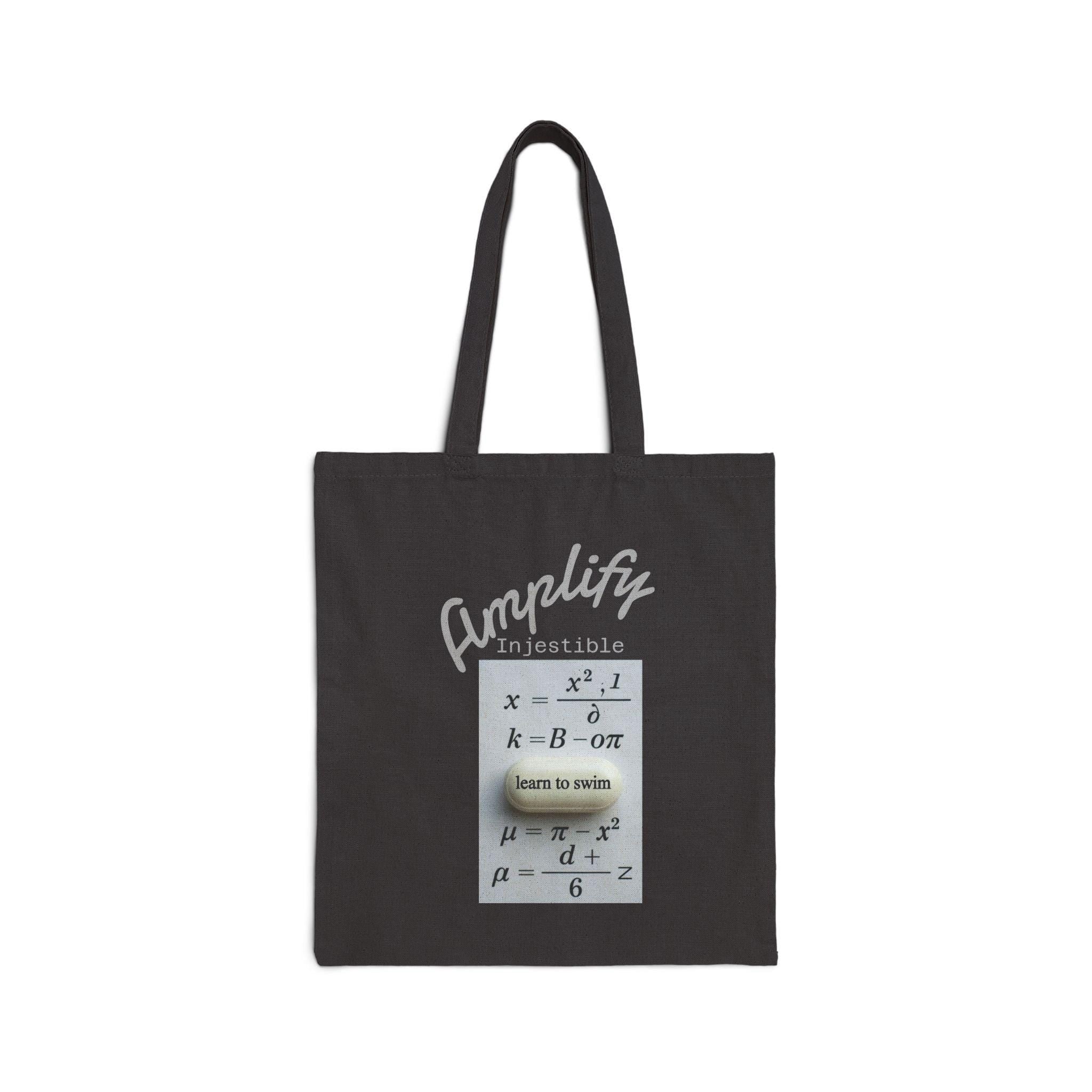 Inspirational Cotton Canvas Tote Bag: Math Equations Graphic