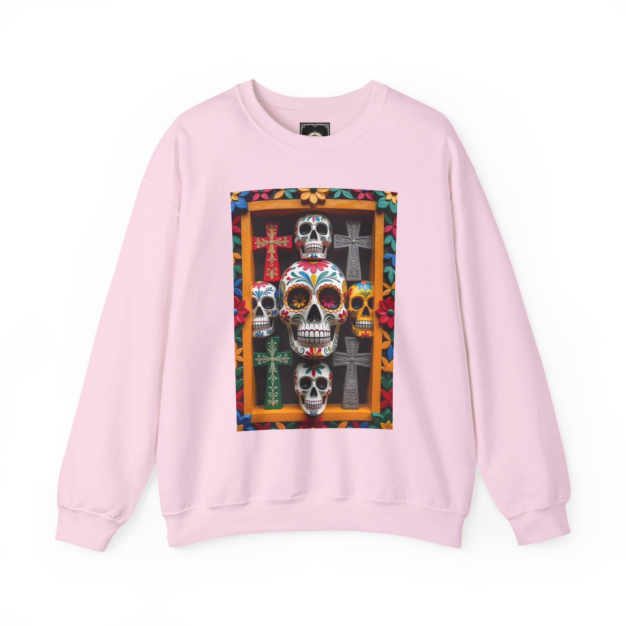 Day Of The Dead Crewneck Sweatshirt - Cozy Unisex Sweatshirt, Fall Fashion, Halloween Gift, Day of the Dead Apparel, Graphic Pullover