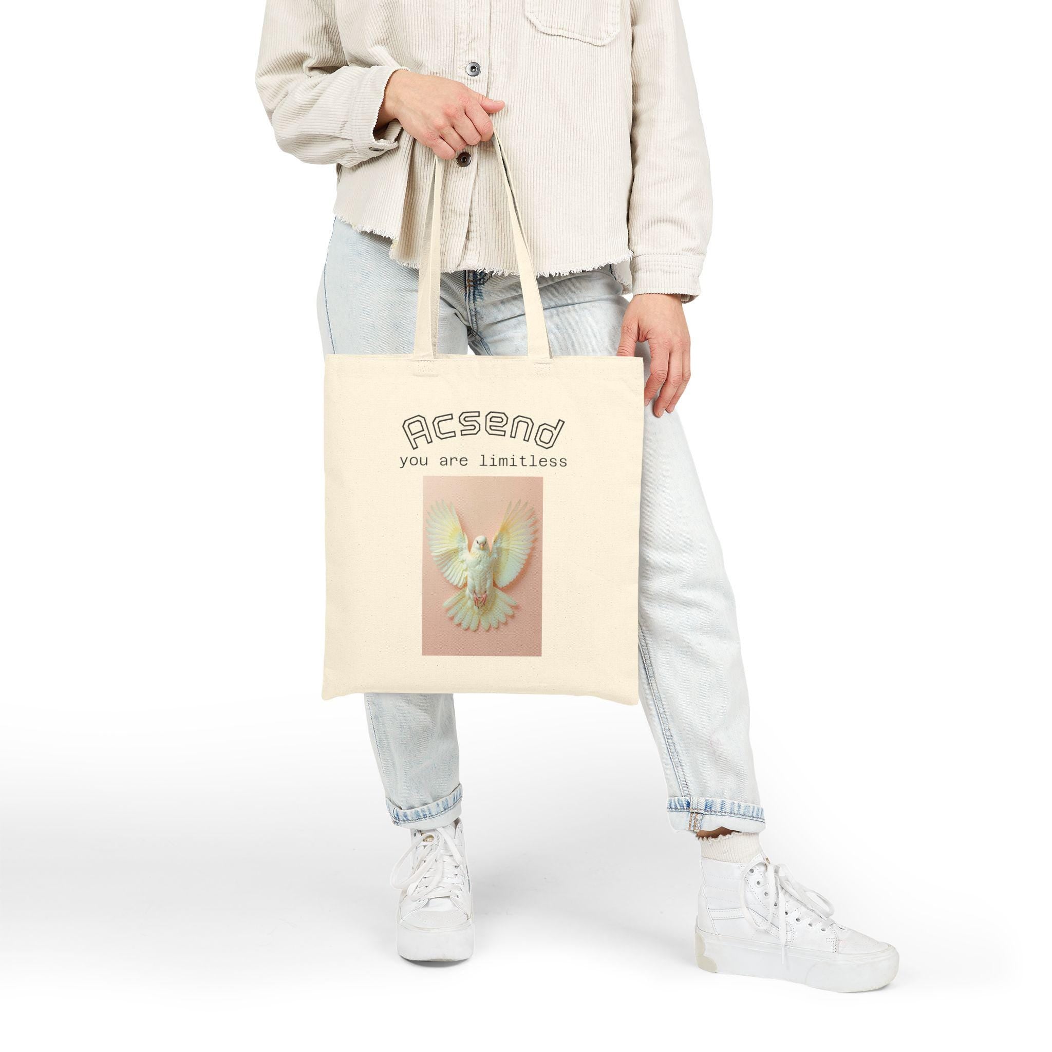Limitless Spirit Cotton Canvas Tote Bag: Eco-Friendly Gift