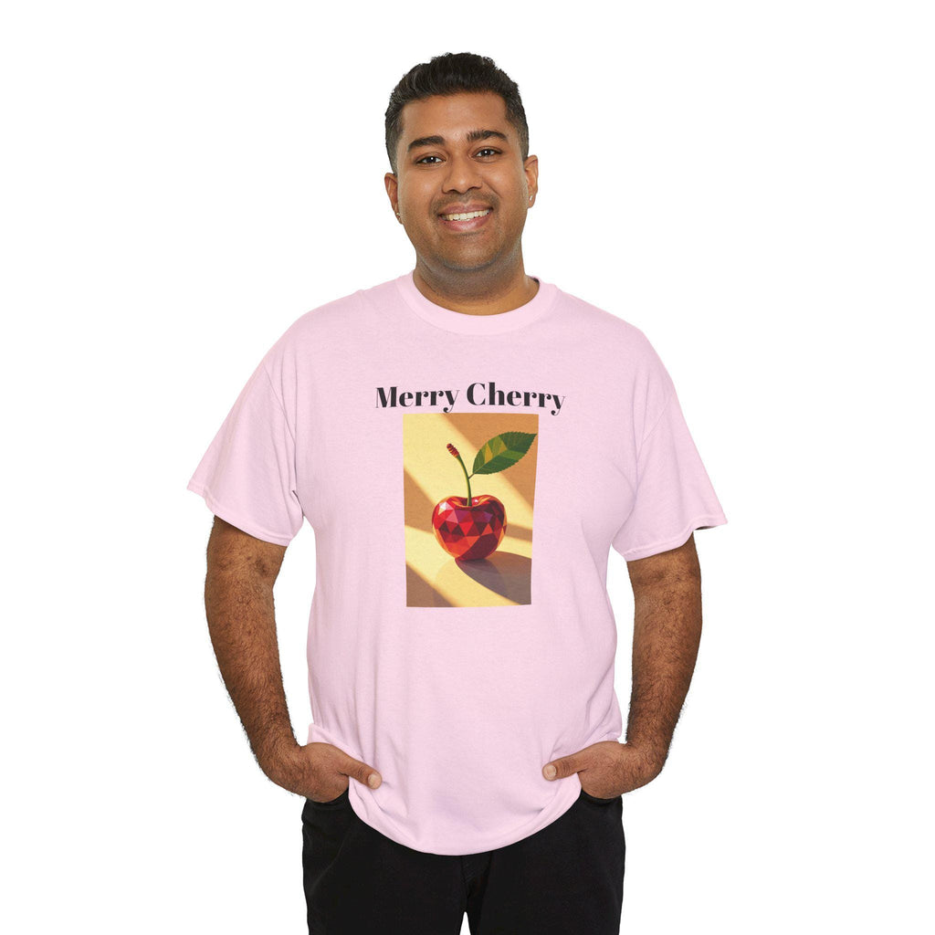 Merry Cherry Graphic Tee - Unisex Heavy Cotton Shirt