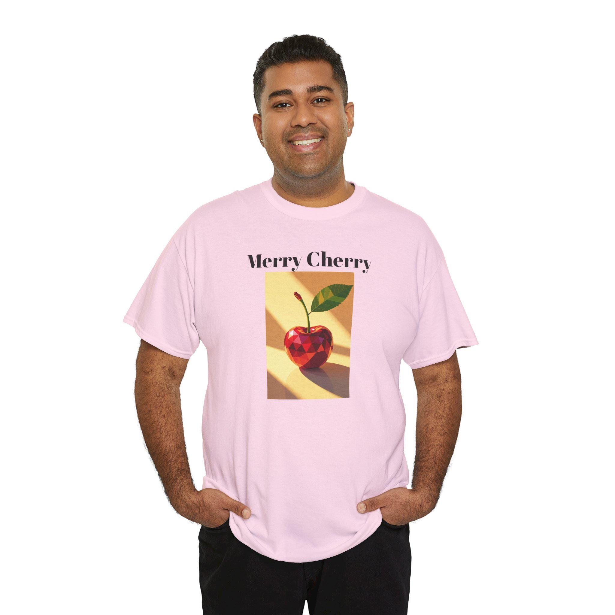 Merry Cherry Graphic Tee - Unisex Heavy Cotton Shirt