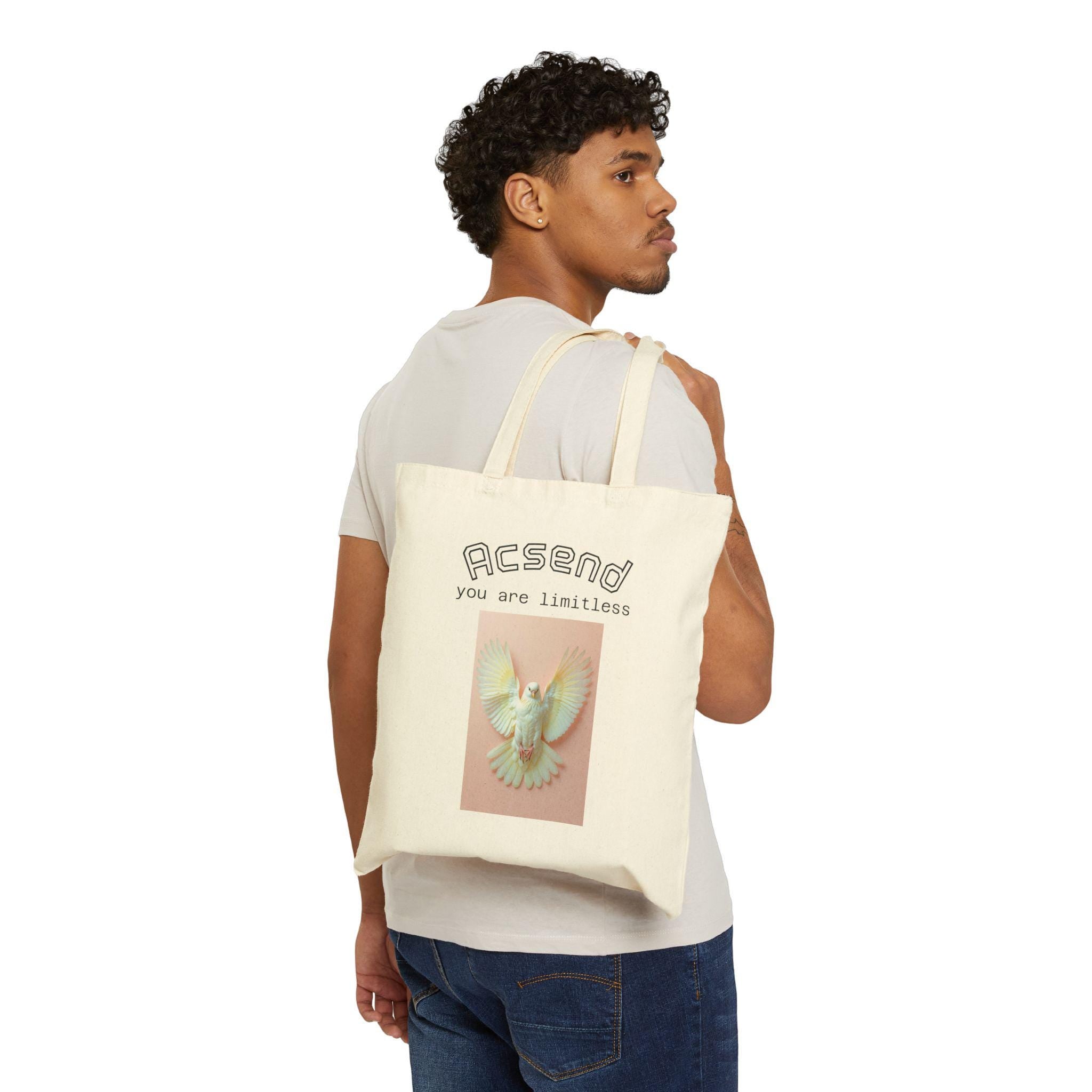 Limitless Spirit Cotton Canvas Tote Bag: Eco-Friendly Gift