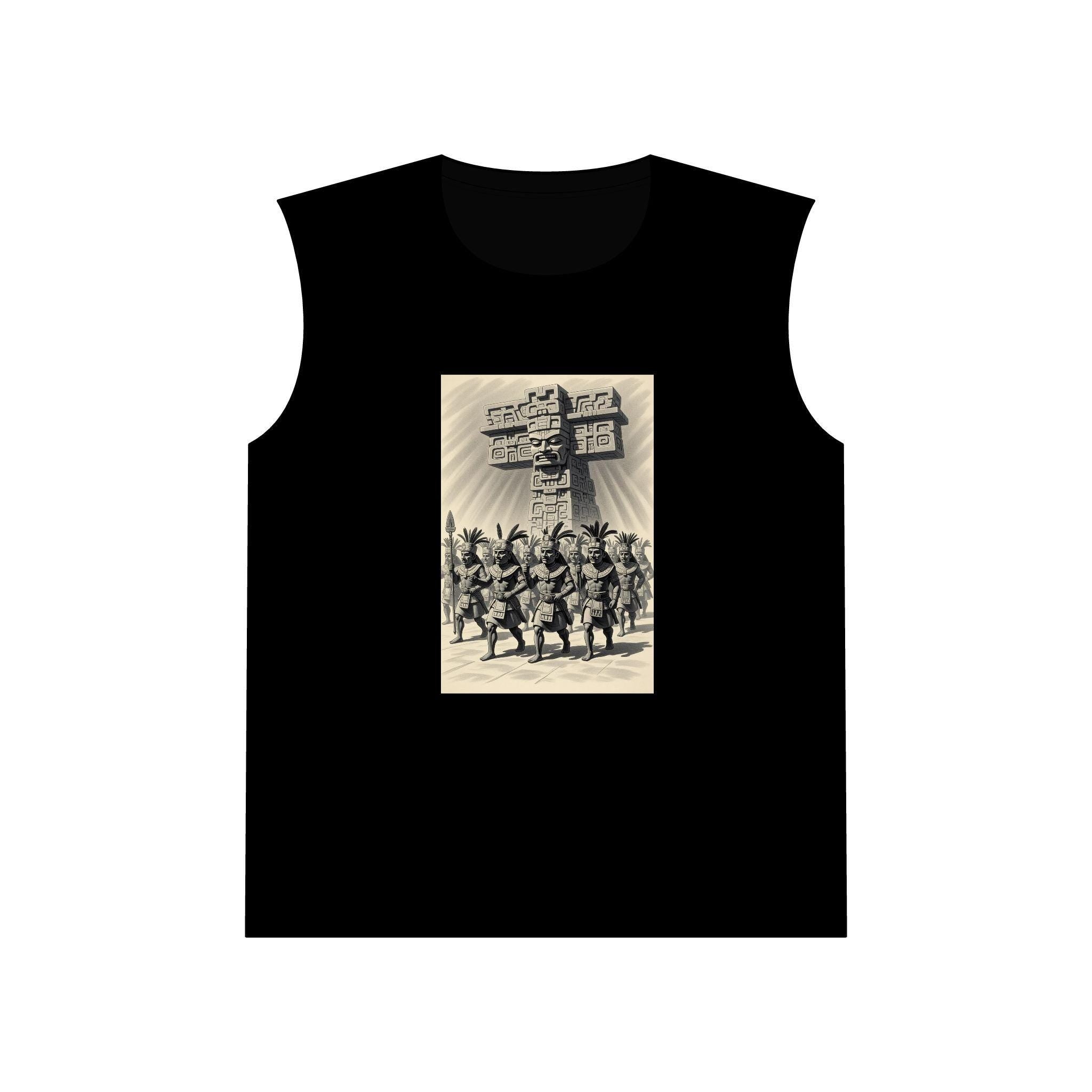 Tribal Art Muscle Tank Top: Aztec Print, Summer Festival Wear