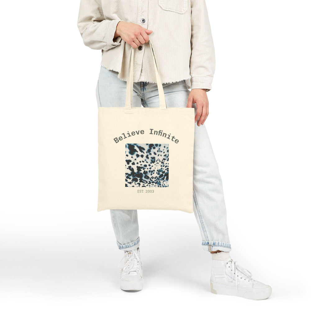 Believe Infinite Cotton Canvas Tote Bag: Eco-Friendly Reusable Shopping Bag