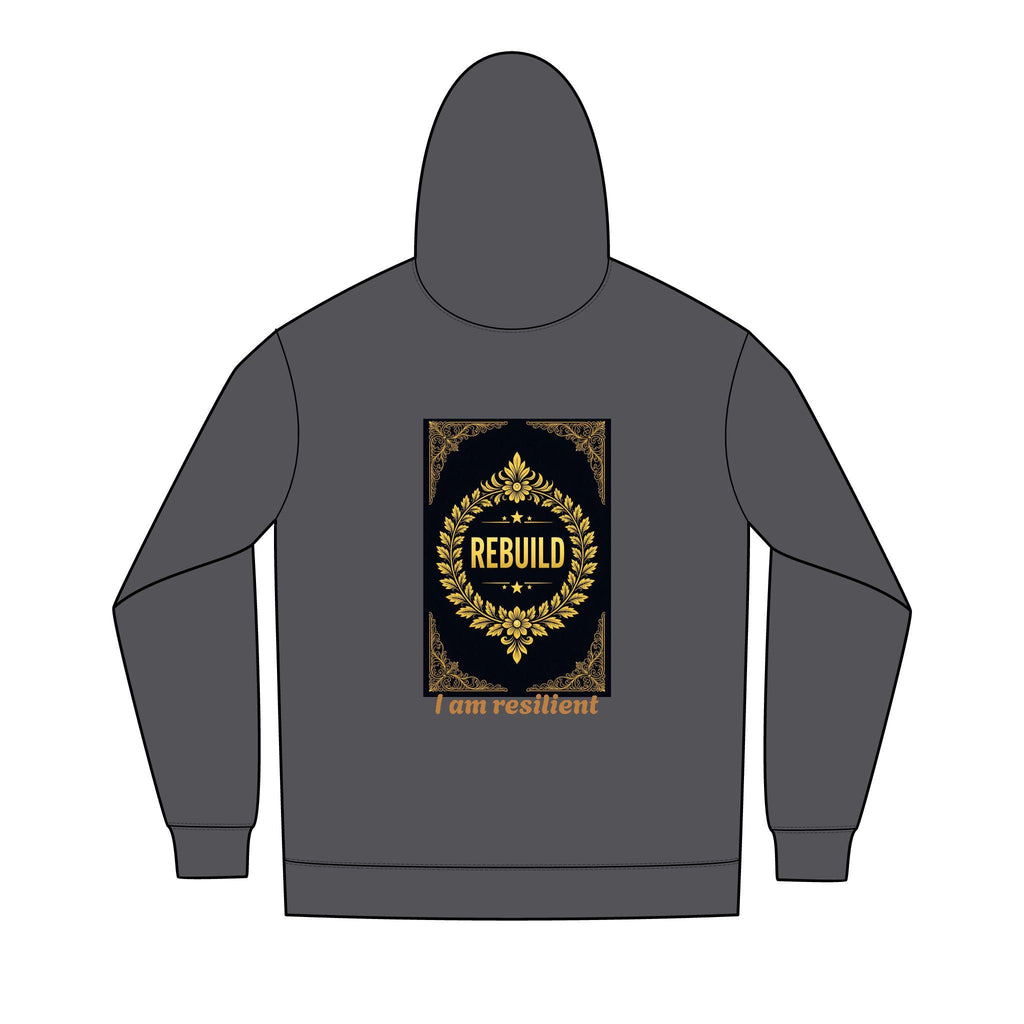 Eco-Friendly Re-Fleece Hoodie: 'Rebuild' Graphic, Full Zip