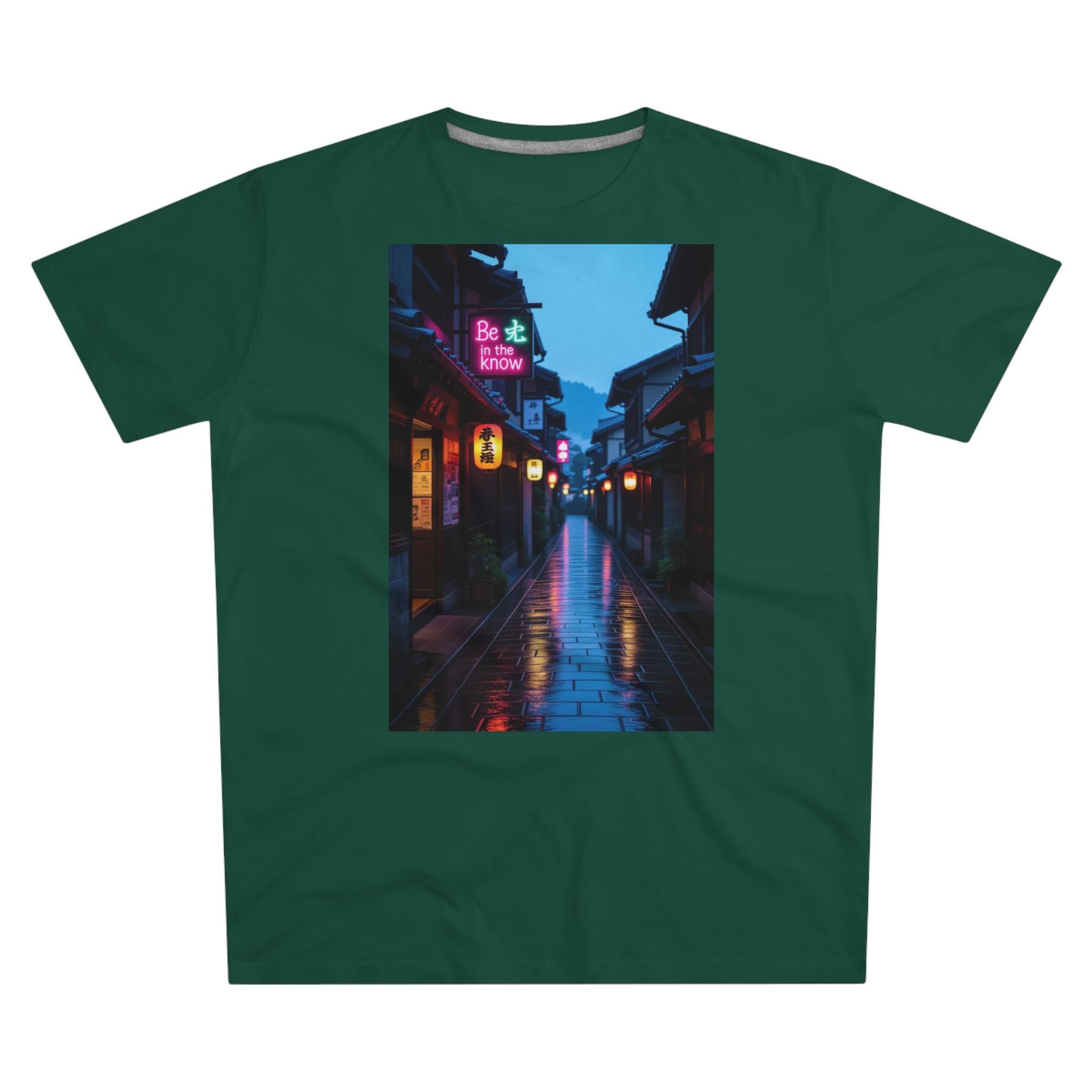 Men's Cotton Tee: Vibrant Kyoto Graphic, Modern Fit