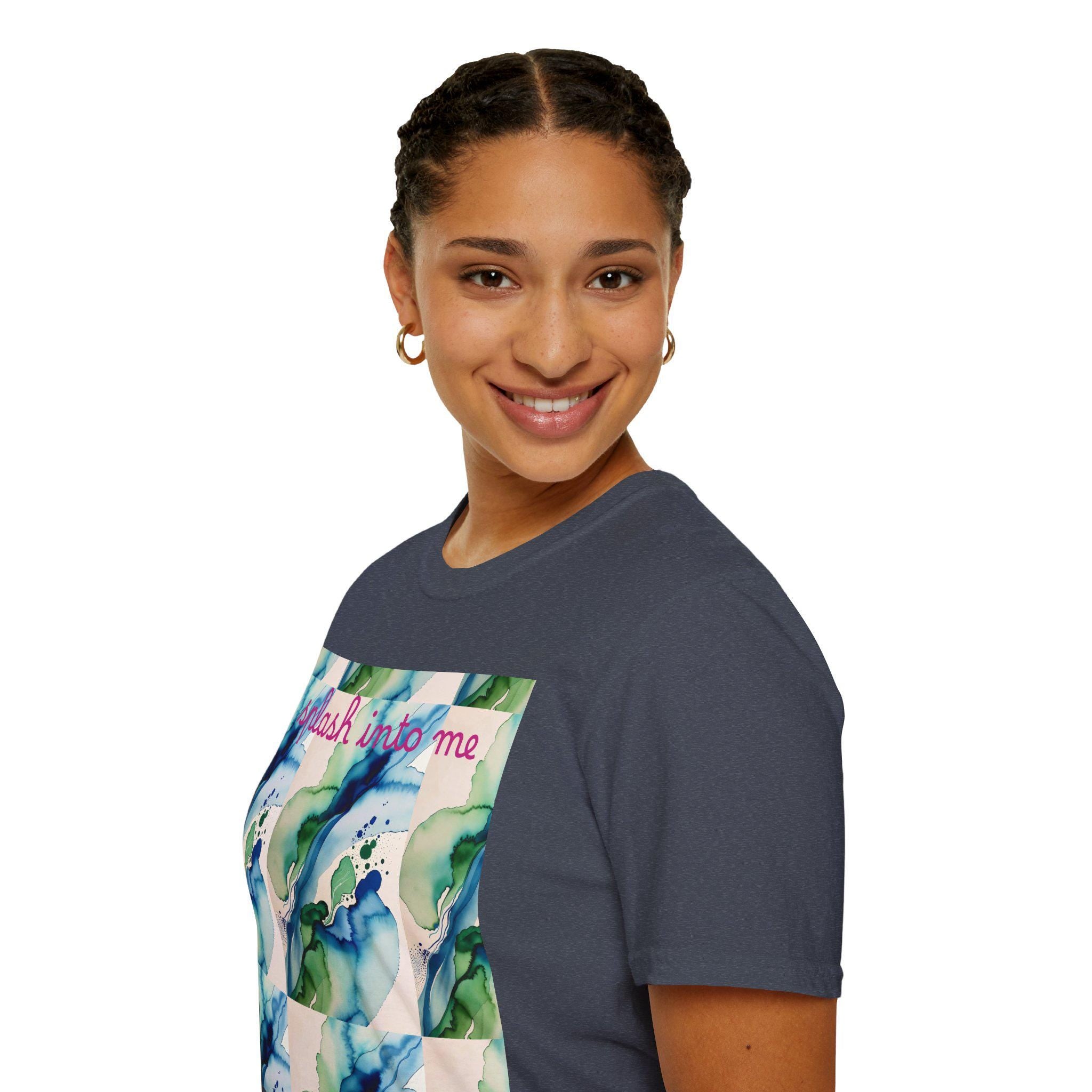 Watercolor Splash Unisex T-Shirt, Softstyle Graphic Tee