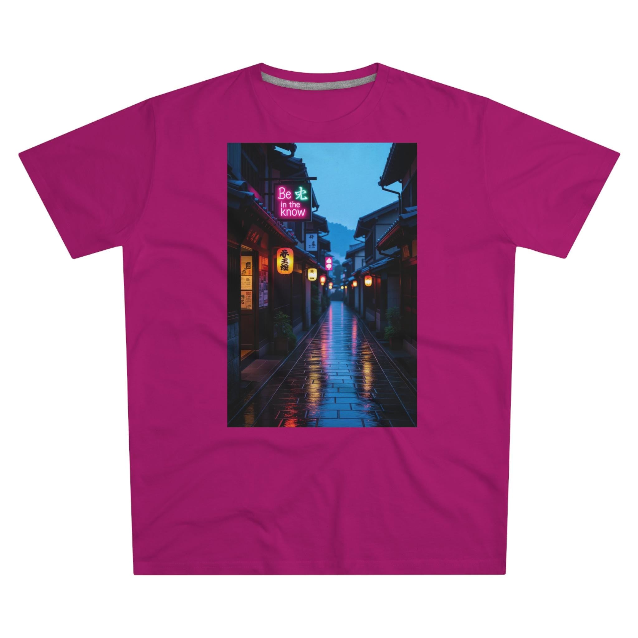 Men's Cotton Tee: Vibrant Kyoto Graphic, Modern Fit