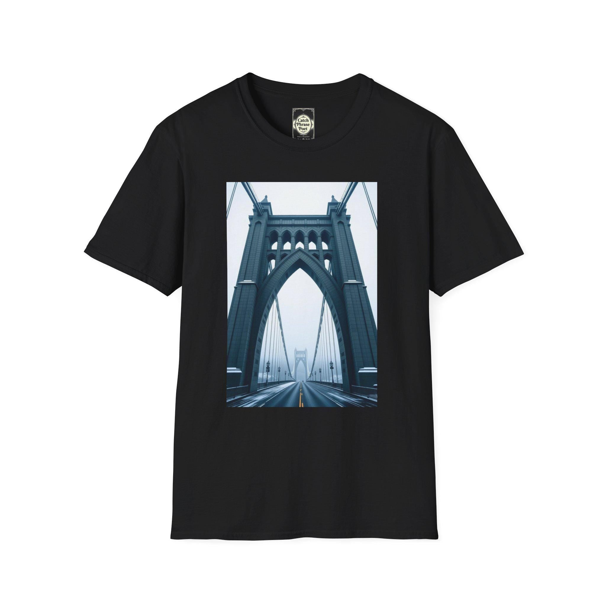 St Johns Bridge Portland Unisex T-Shirt: Modern Cityscape Tee