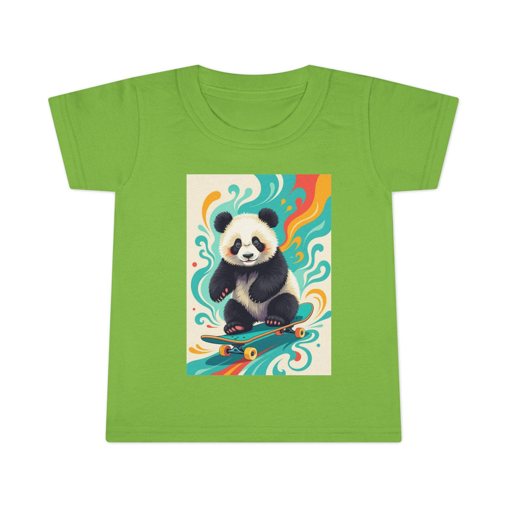Skateboarding Panda Toddler T-Shirt, Cute Kids Shirt, Fun Gift for Toddlers, Birthday Present, Animal Tee, Playful Apparel