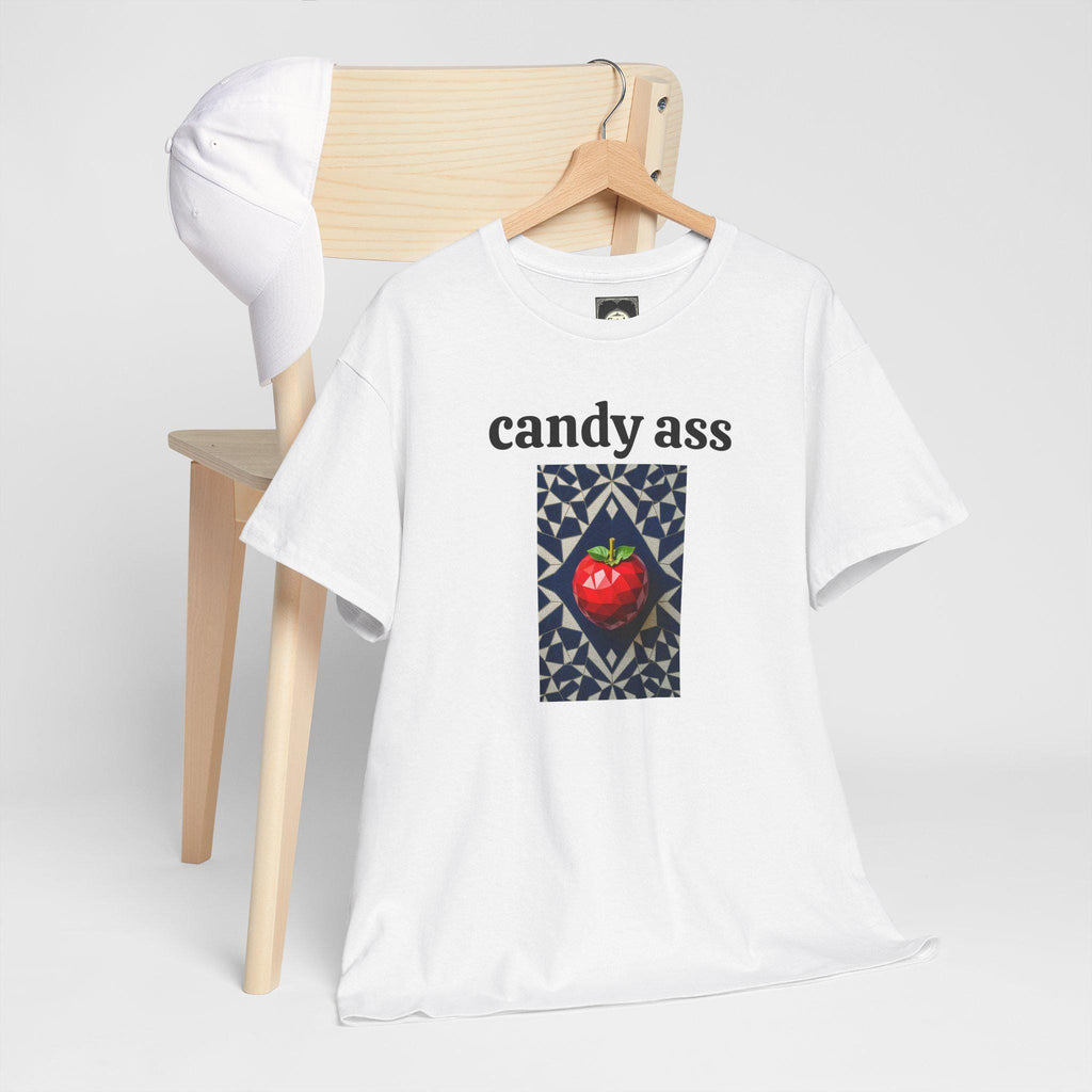 Whimsical Graphic Tee for Fun-Lovers, Candy Ass Humor Shirt, Unique Gift for Friends, Casual Summer Wear, Perfect for Parties