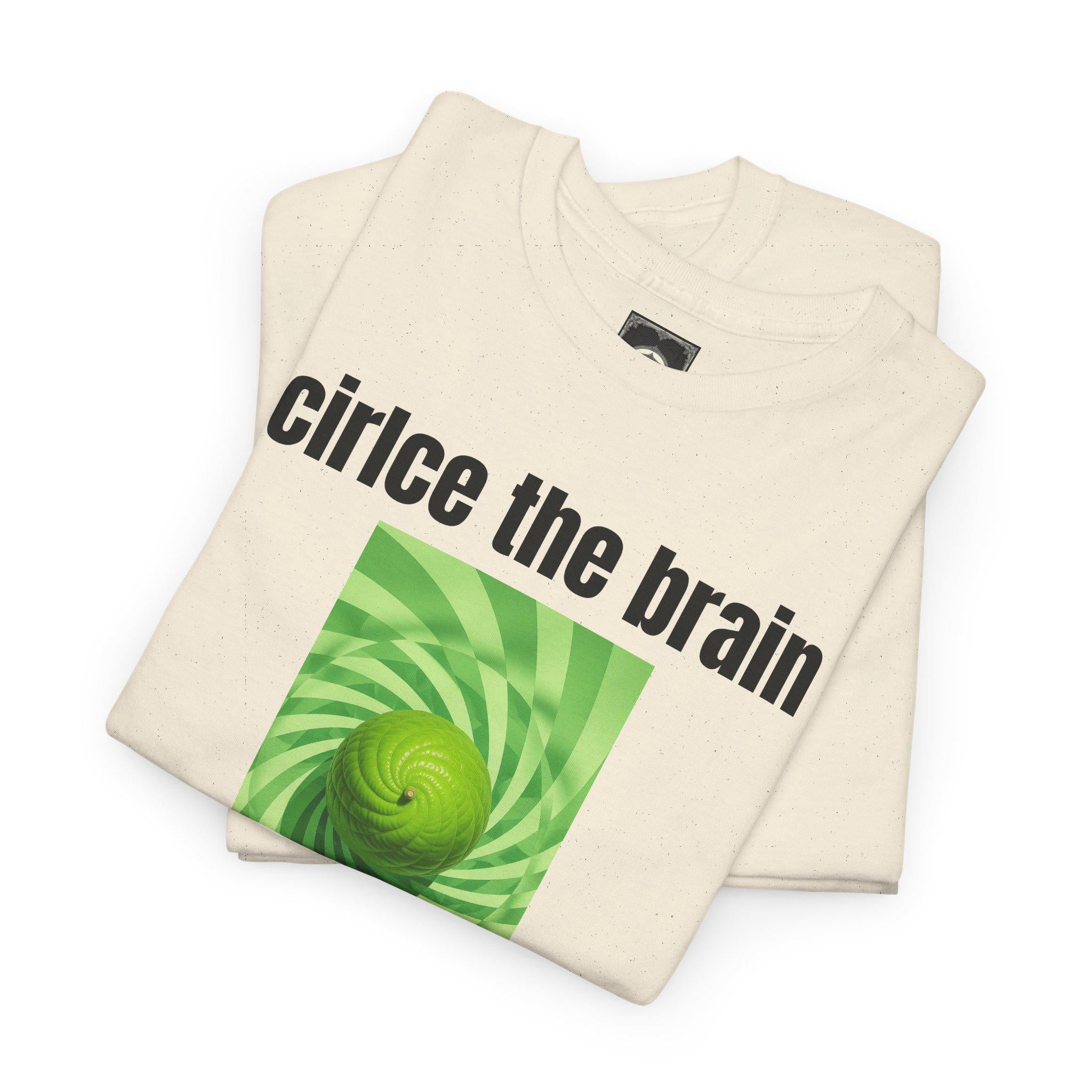 Circle the Brain Heavy Cotton Tee: Unique Art, Fun Gift