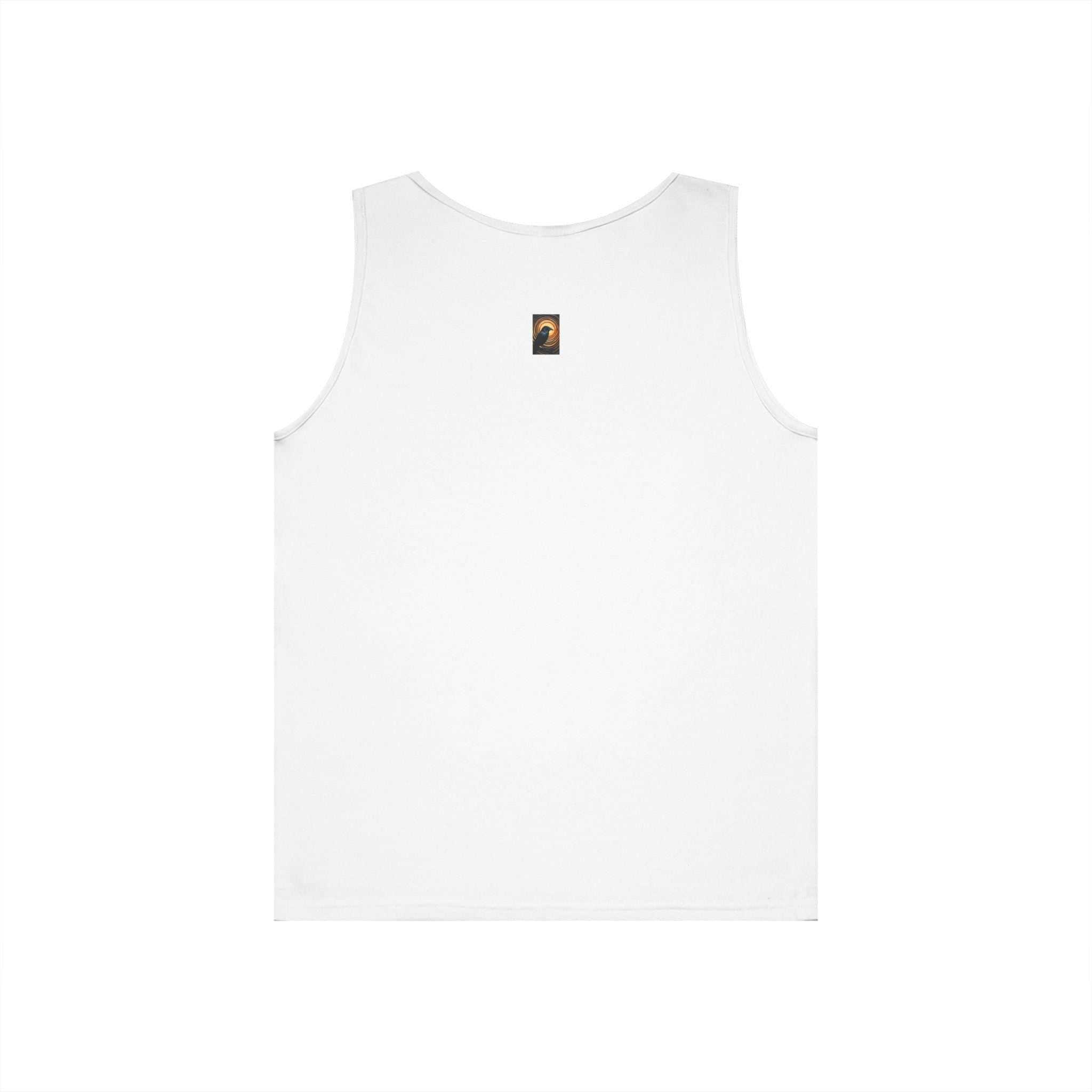 Raven Print Tank Top, Unisex Cotton Sleeveless Shirt, Boho Apparel