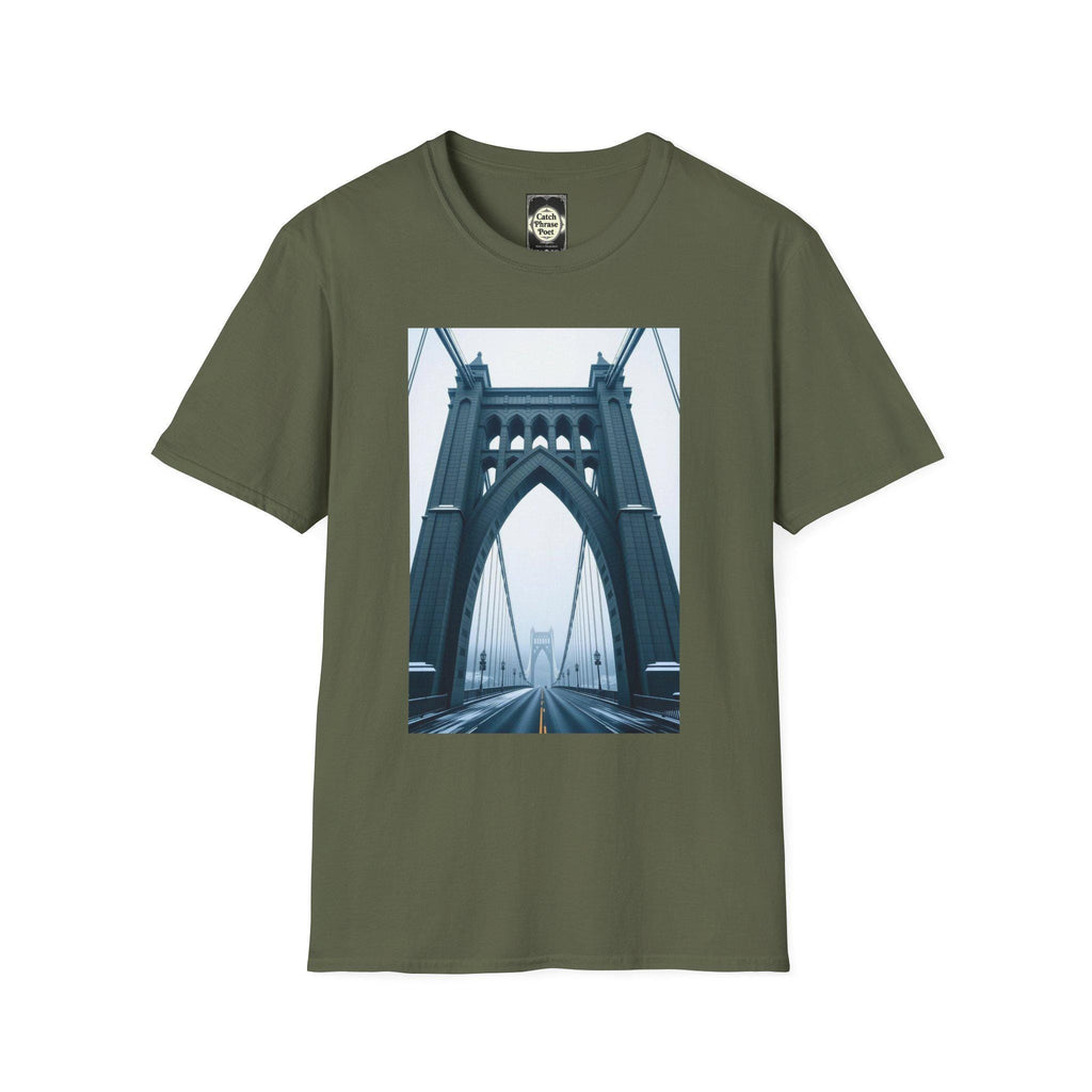 St Johns Bridge Portland Unisex T-Shirt: Modern Cityscape Tee