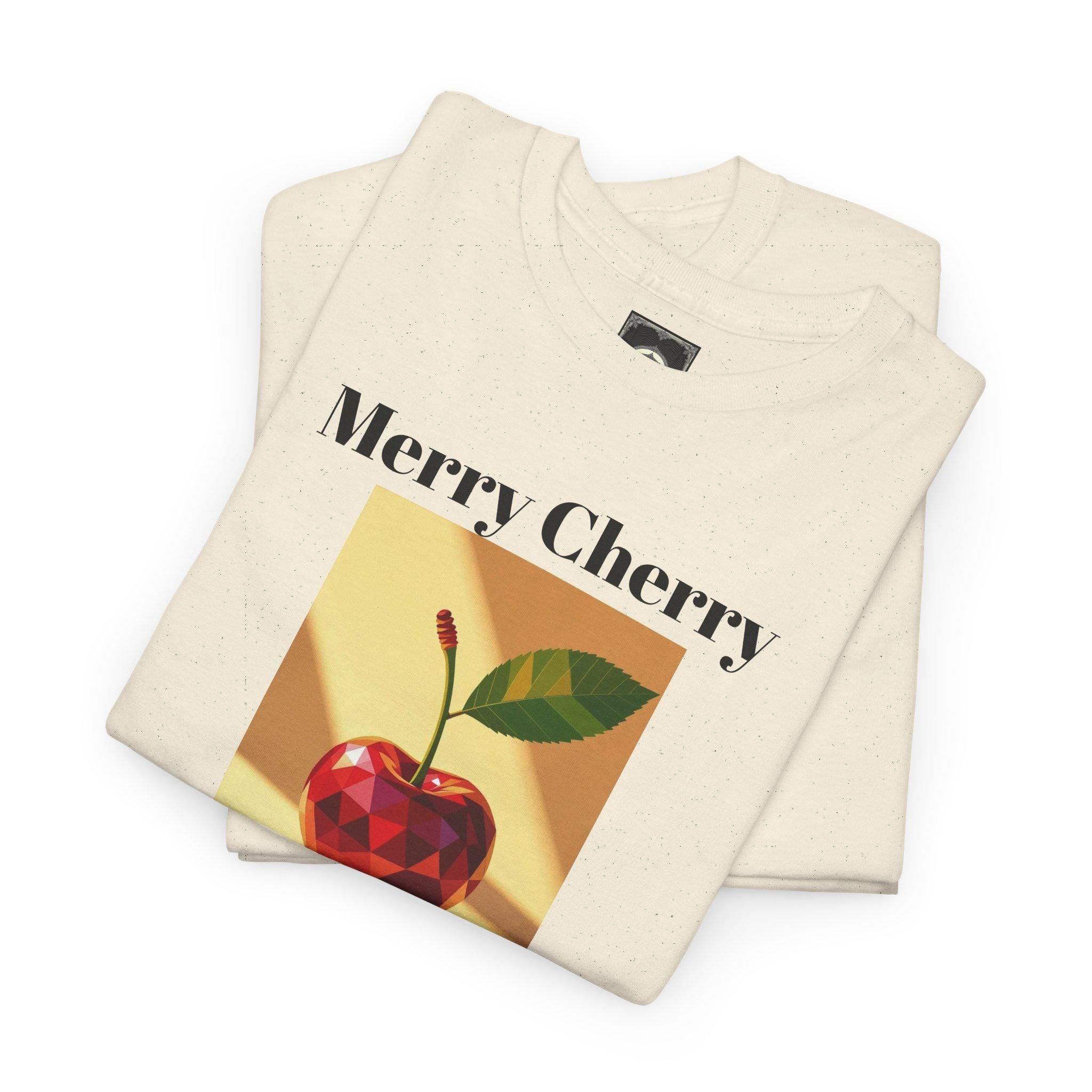 Merry Cherry Graphic Tee - Unisex Heavy Cotton Shirt