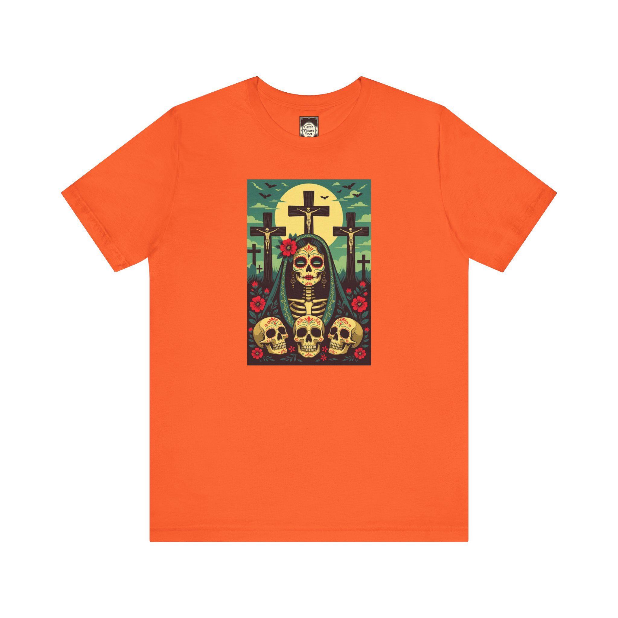 day of the dead Tee - Unisex Jersey Short Sleeve Shirt, Alternative Apparel, Halloween Style, Cute Graphic Tee, Spooky Fashion