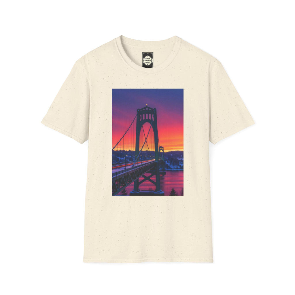 St. Johns Bridge PDX T-Shirt: Unisex Softstyle Cotton Tee