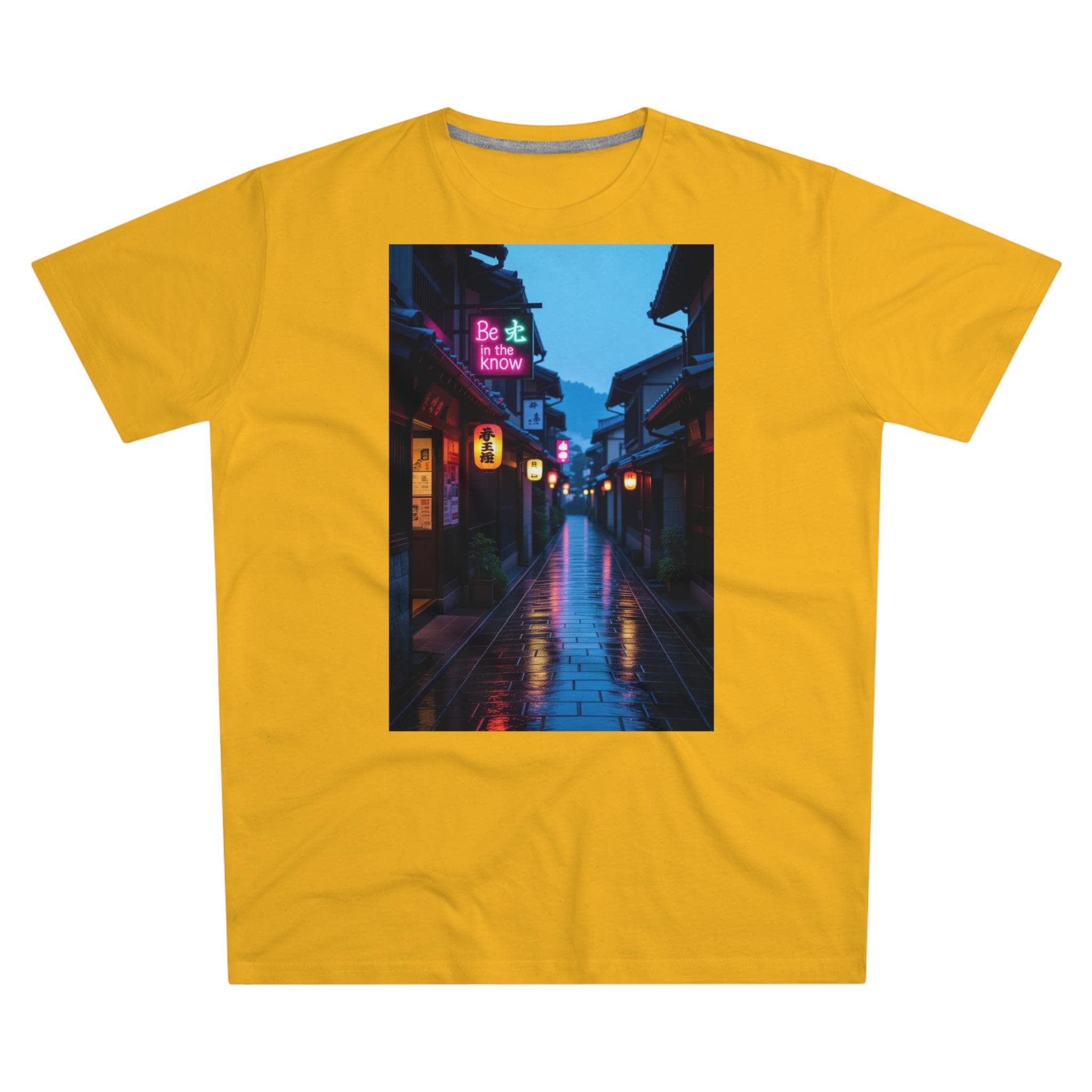 Men's Cotton Tee: Vibrant Kyoto Graphic, Modern Fit