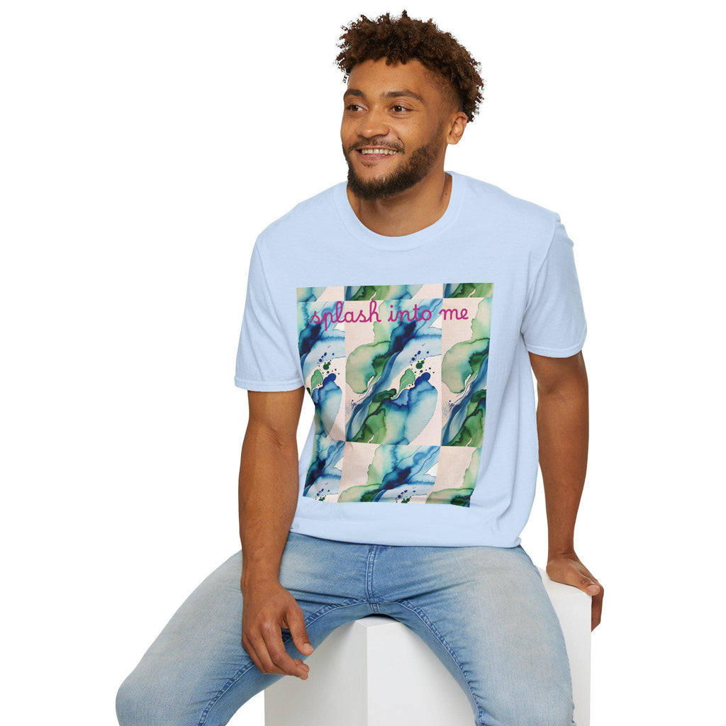 Watercolor Splash Unisex T-Shirt, Softstyle Graphic Tee