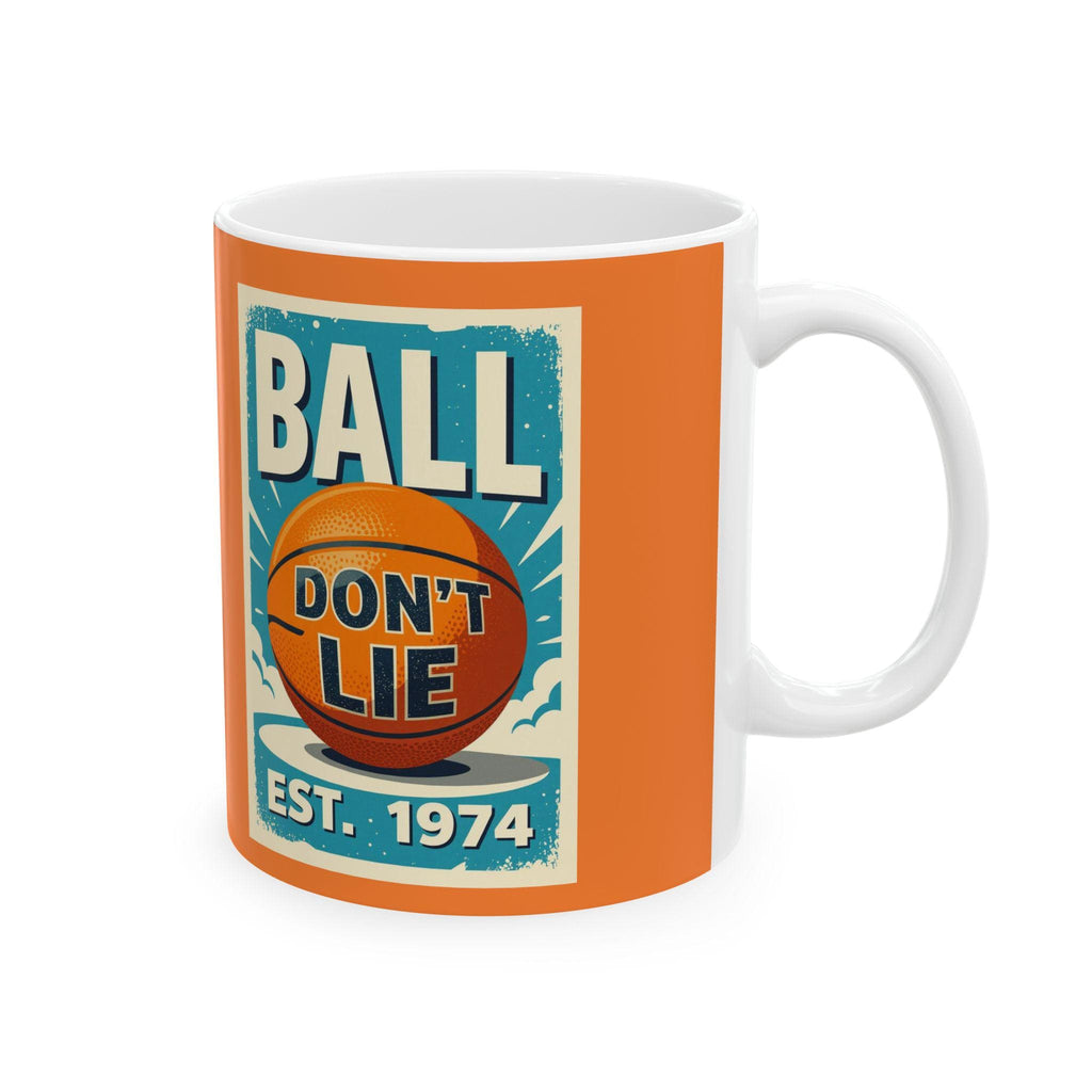 Vintage Basketball Ceramic Mug: Retro PDX Design, Sports Gift