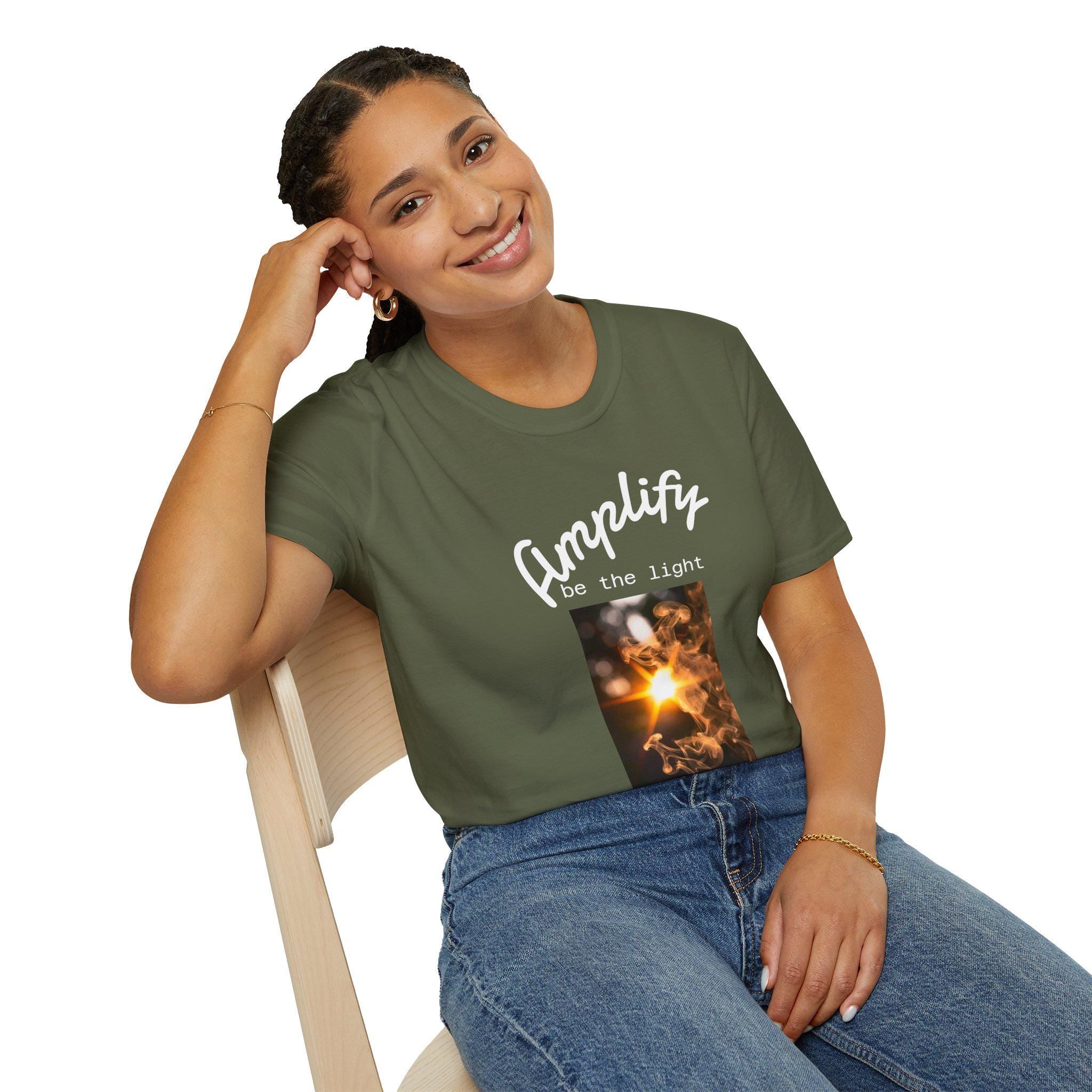 Amplify The Light Unisex T-Shirt: Ring-Spun Cotton Softstyle Tee