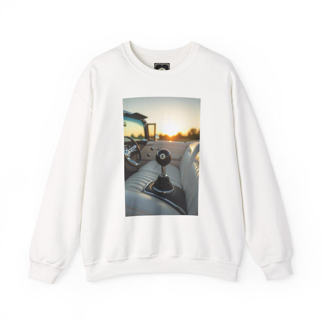 Vintage Car Crewneck Sweatshirt: Retro Road Trip Style