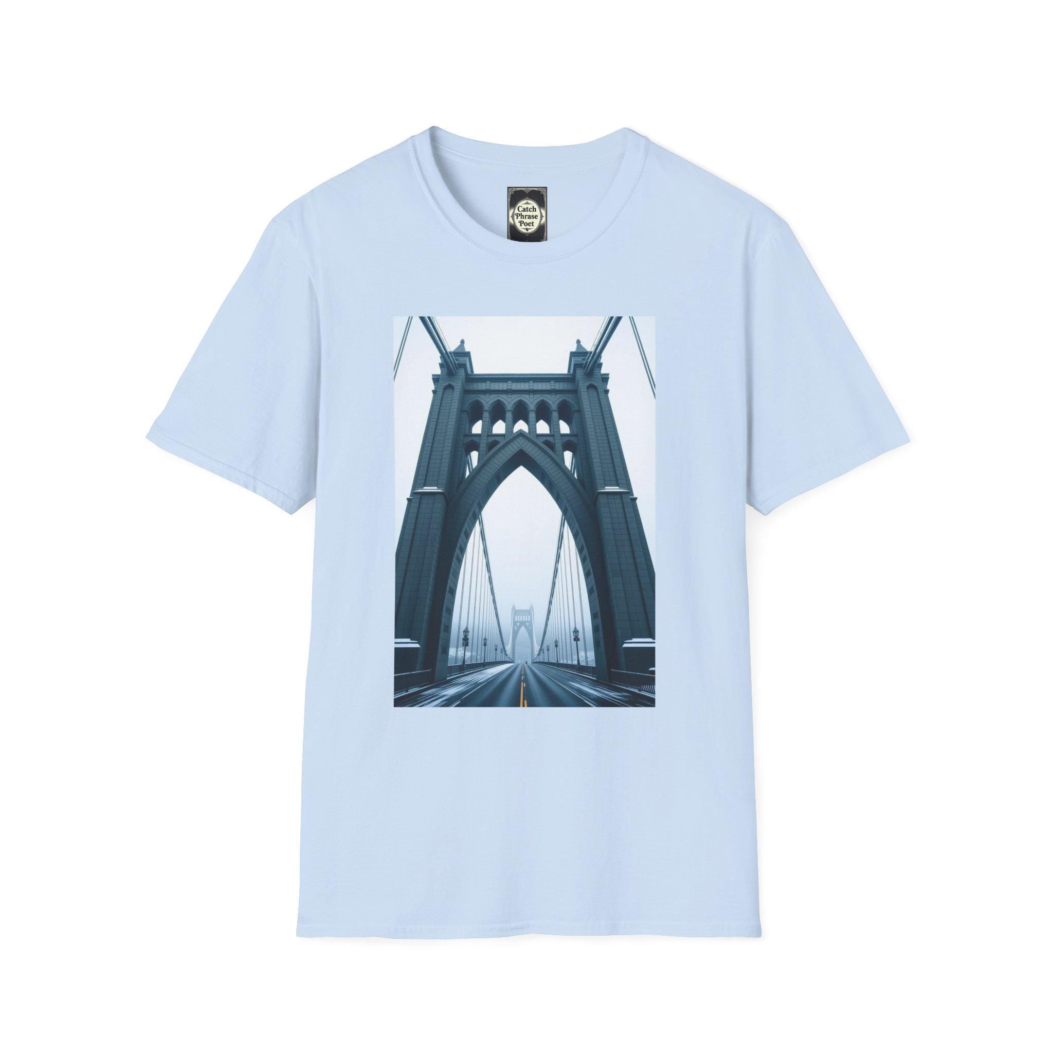 St Johns Bridge Portland Unisex T-Shirt: Modern Cityscape Tee