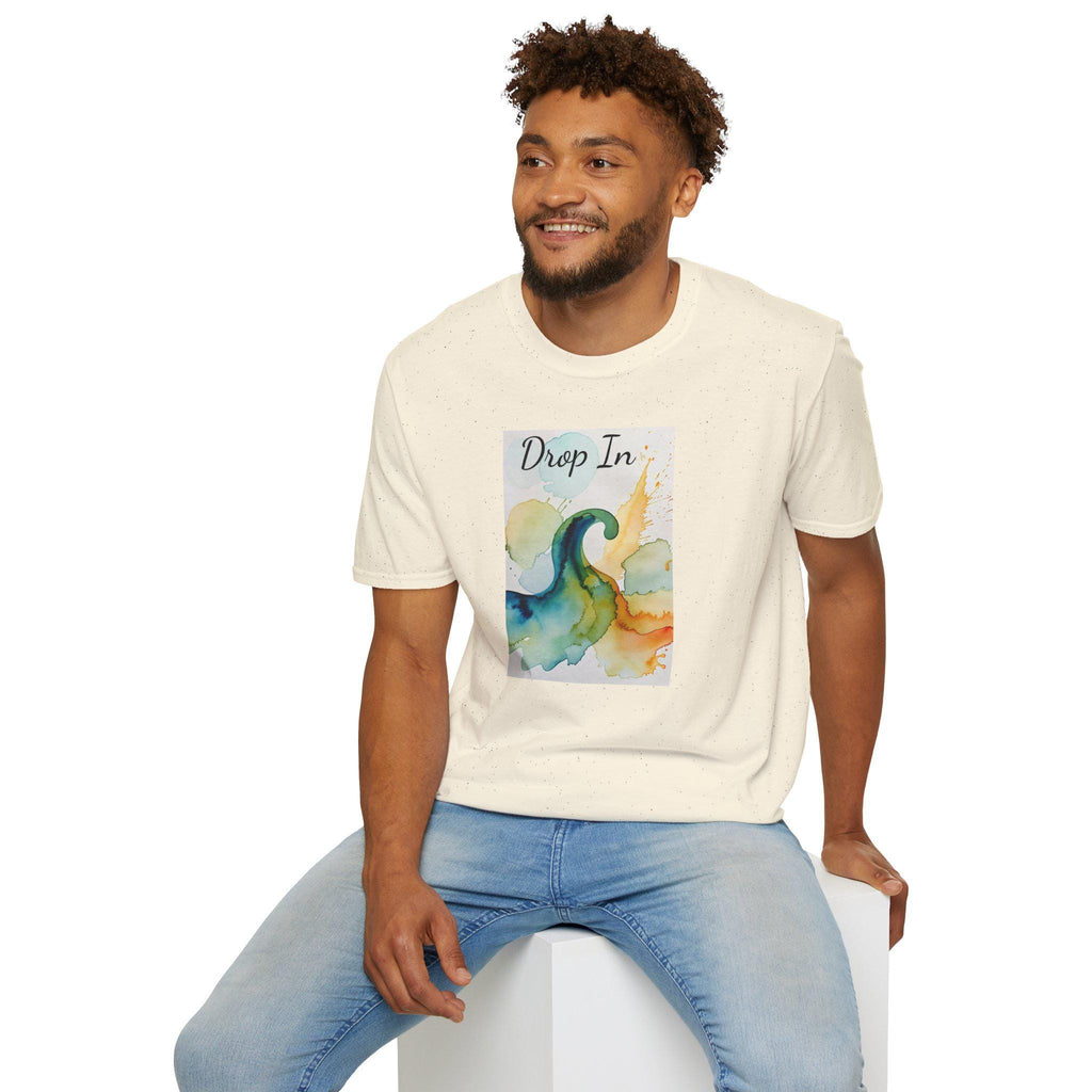 Watercolor Wave T-Shirt, Unisex Surfing Tee, Beachwear