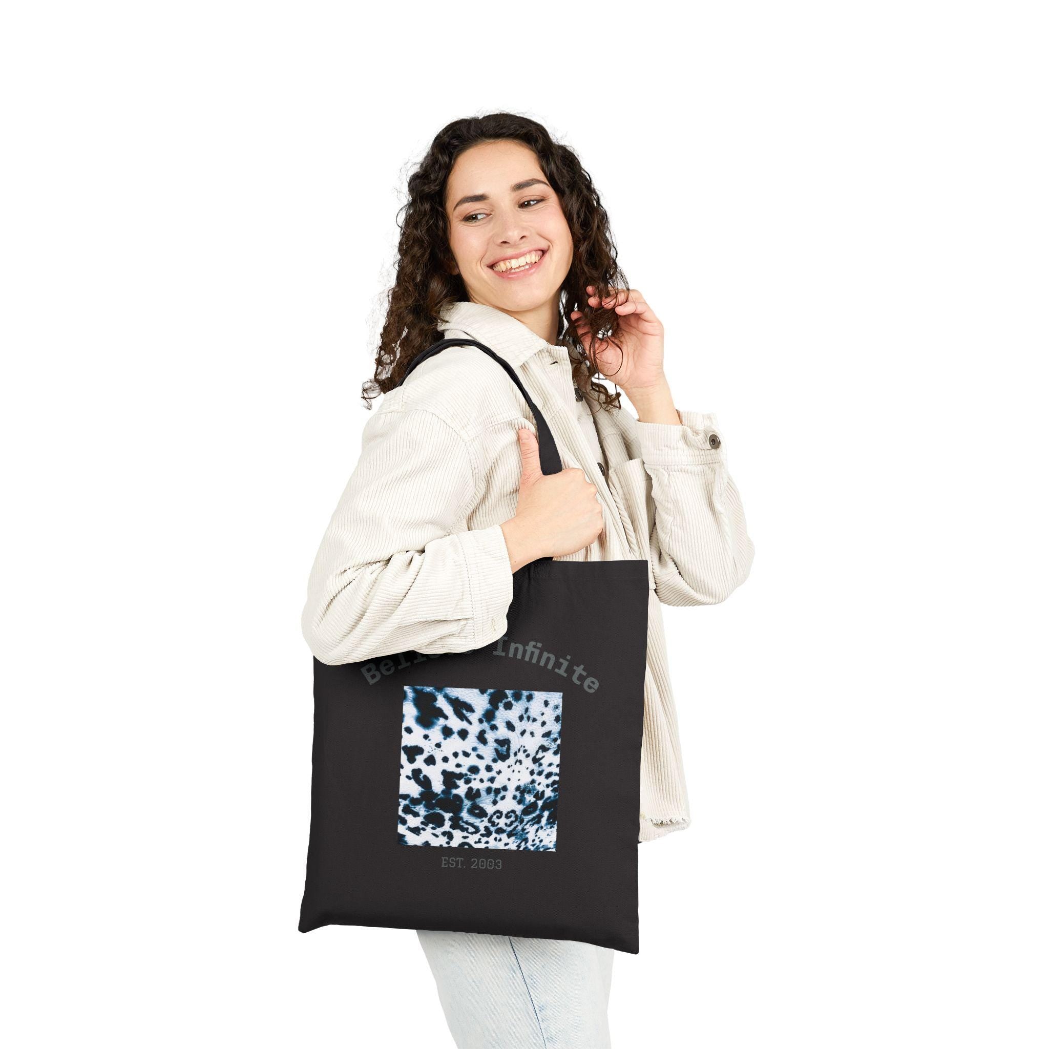 Believe Infinite Cotton Canvas Tote Bag: Eco-Friendly Reusable Shopping Bag