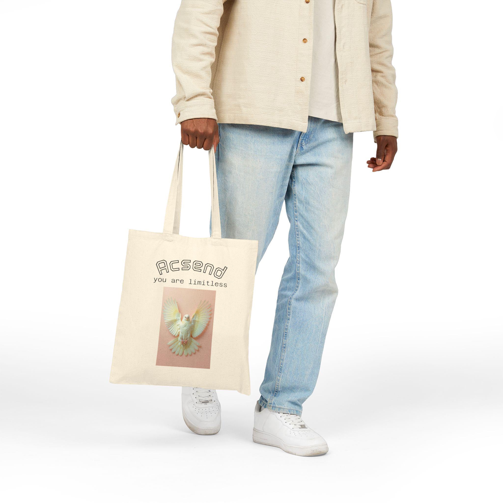 Limitless Spirit Cotton Canvas Tote Bag: Eco-Friendly Gift