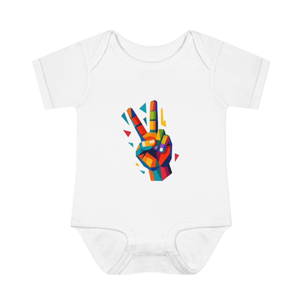 Colorful Peace Sign Baby Bodysuit | Unisex Infant Clothing