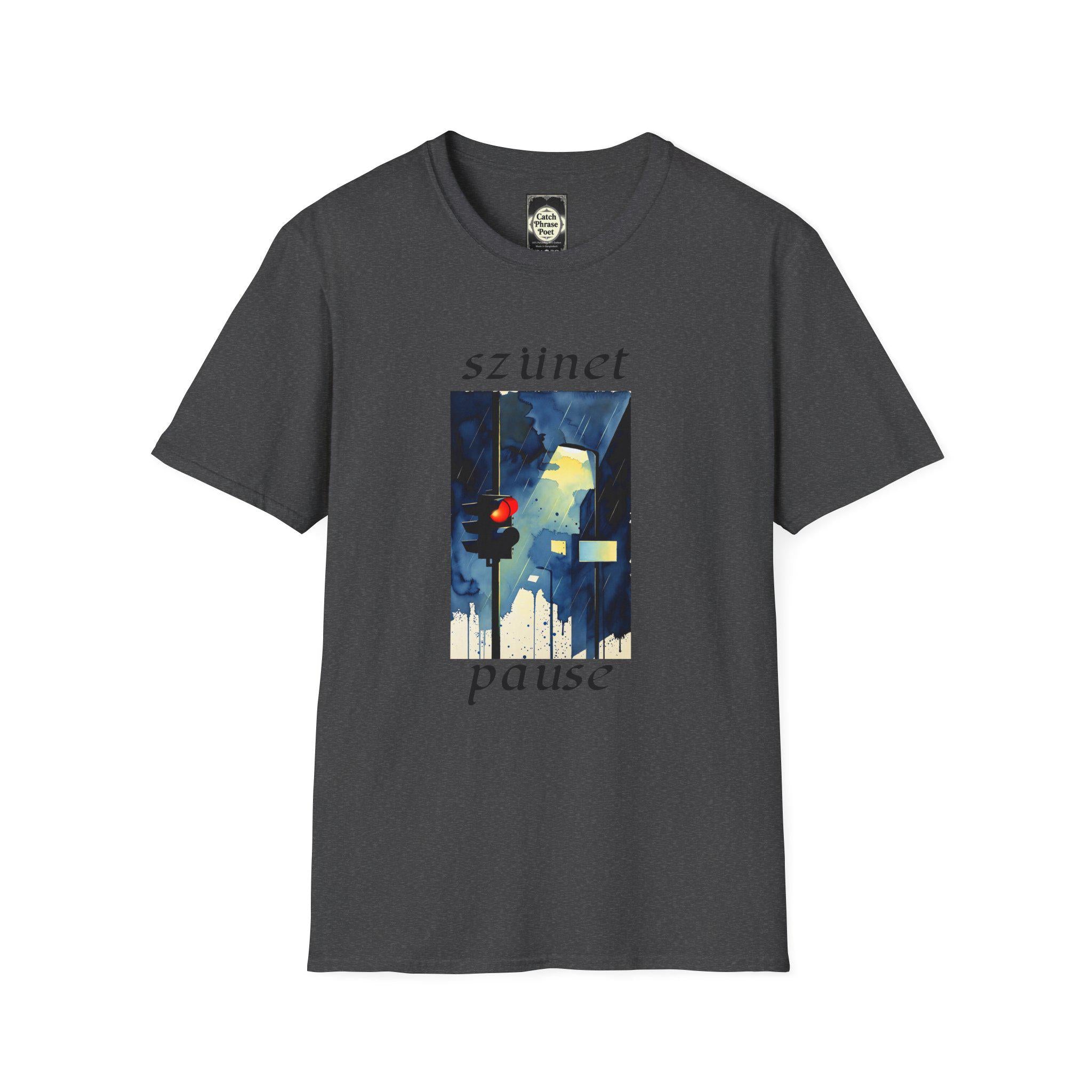 Pause Artistic T-Shirt – Unisex Softstyle Tee with Unique Graphic