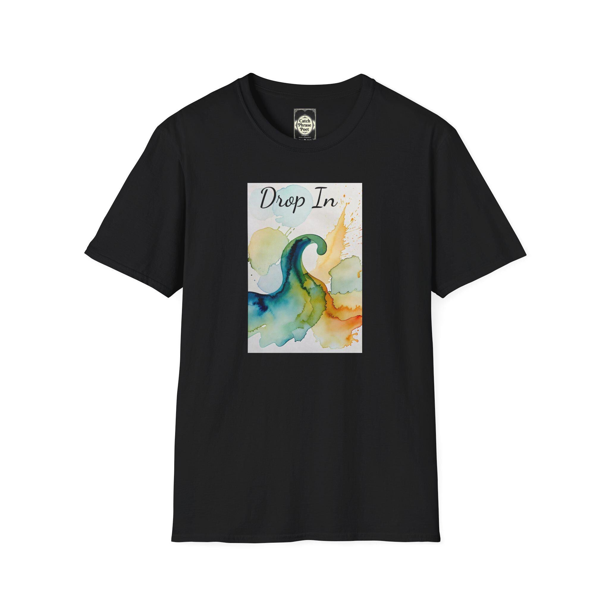 Watercolor Wave T-Shirt, Unisex Surfing Tee, Beachwear