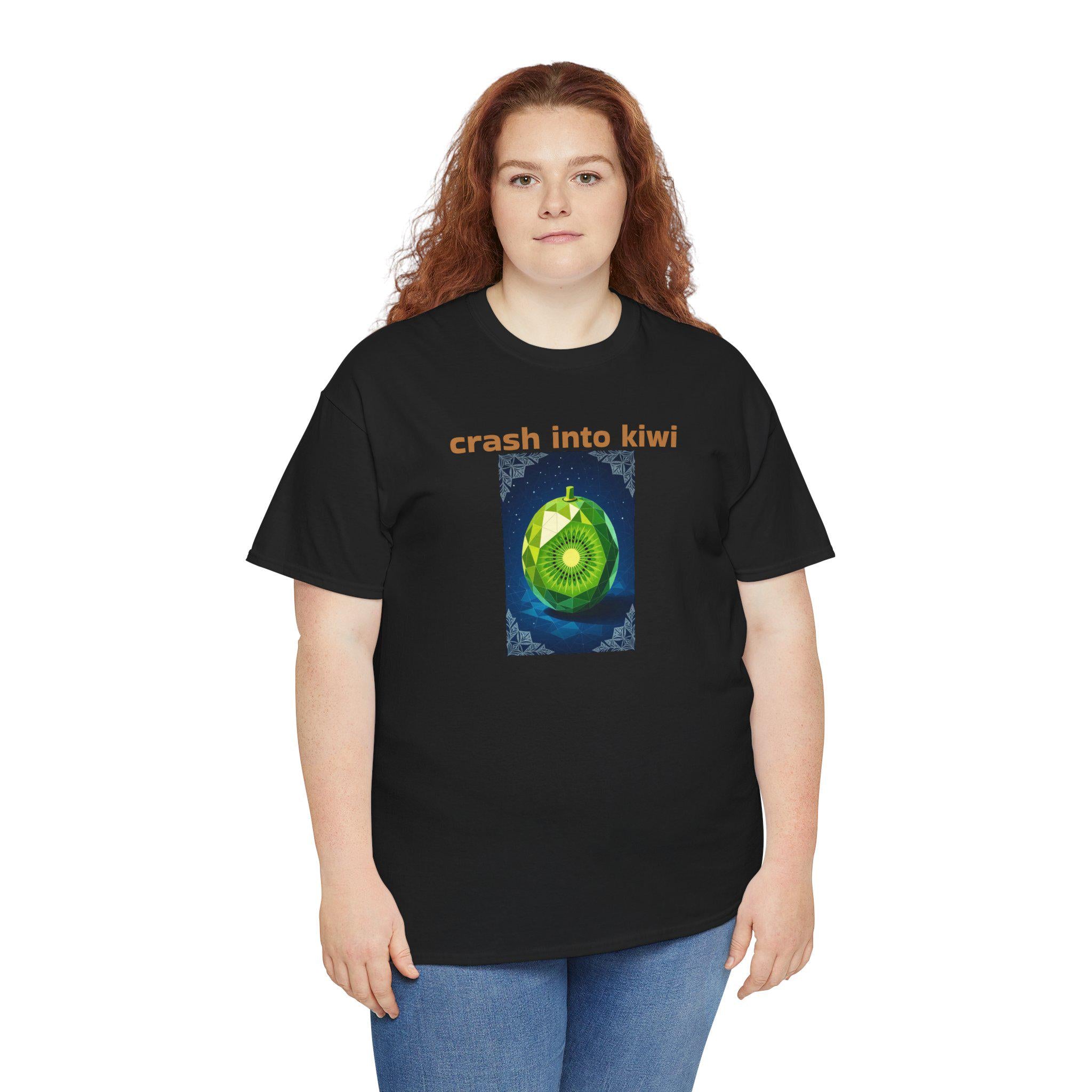 Kiwi Crash Graphic T-Shirt: Fun Unisex Cotton Tee