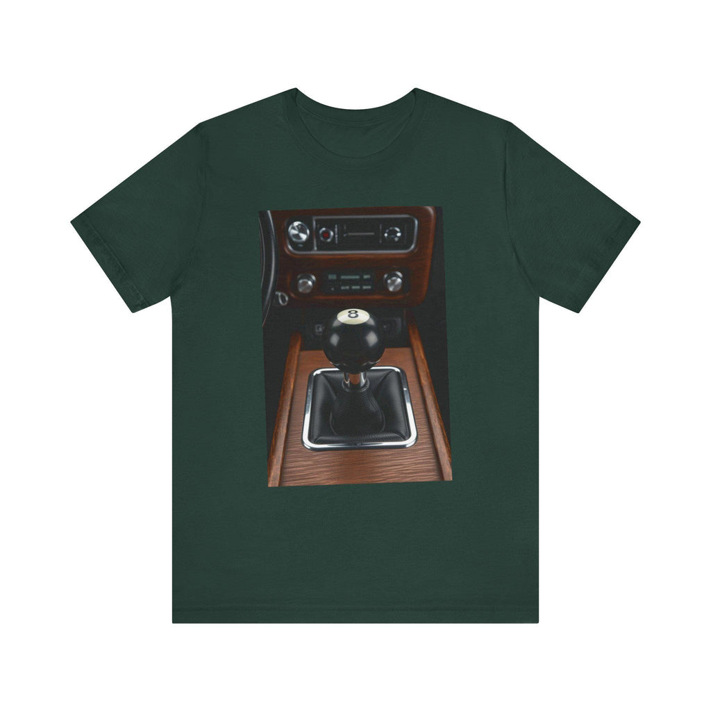 Retro Car 8-Ball Gear Shift T-Shirt: Vintage Automotive Enthusiast Tee