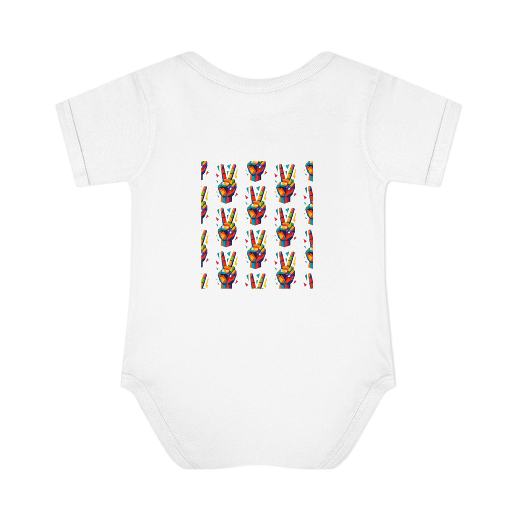 Colorful Peace Sign Baby Bodysuit | Unisex Infant Clothing