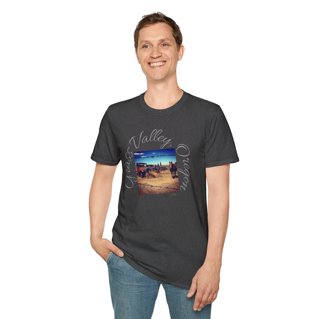 Grass Valley Oregon Horse T-Shirt, Unisex Softstyle Tee