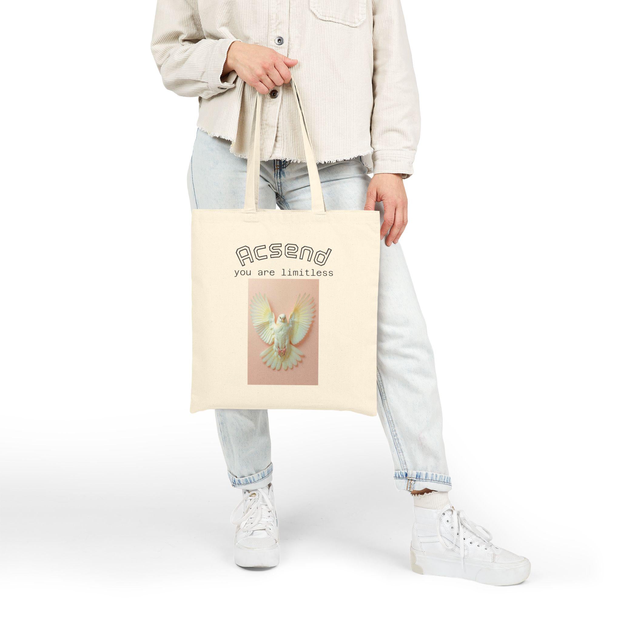 Limitless Spirit Cotton Canvas Tote Bag: Eco-Friendly Gift
