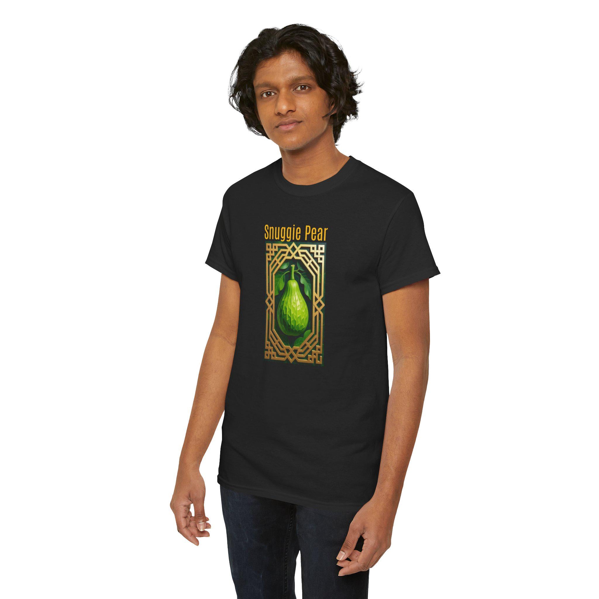 Snuggle Pear Graphic Tee - Unisex Heavy Cotton Shirt