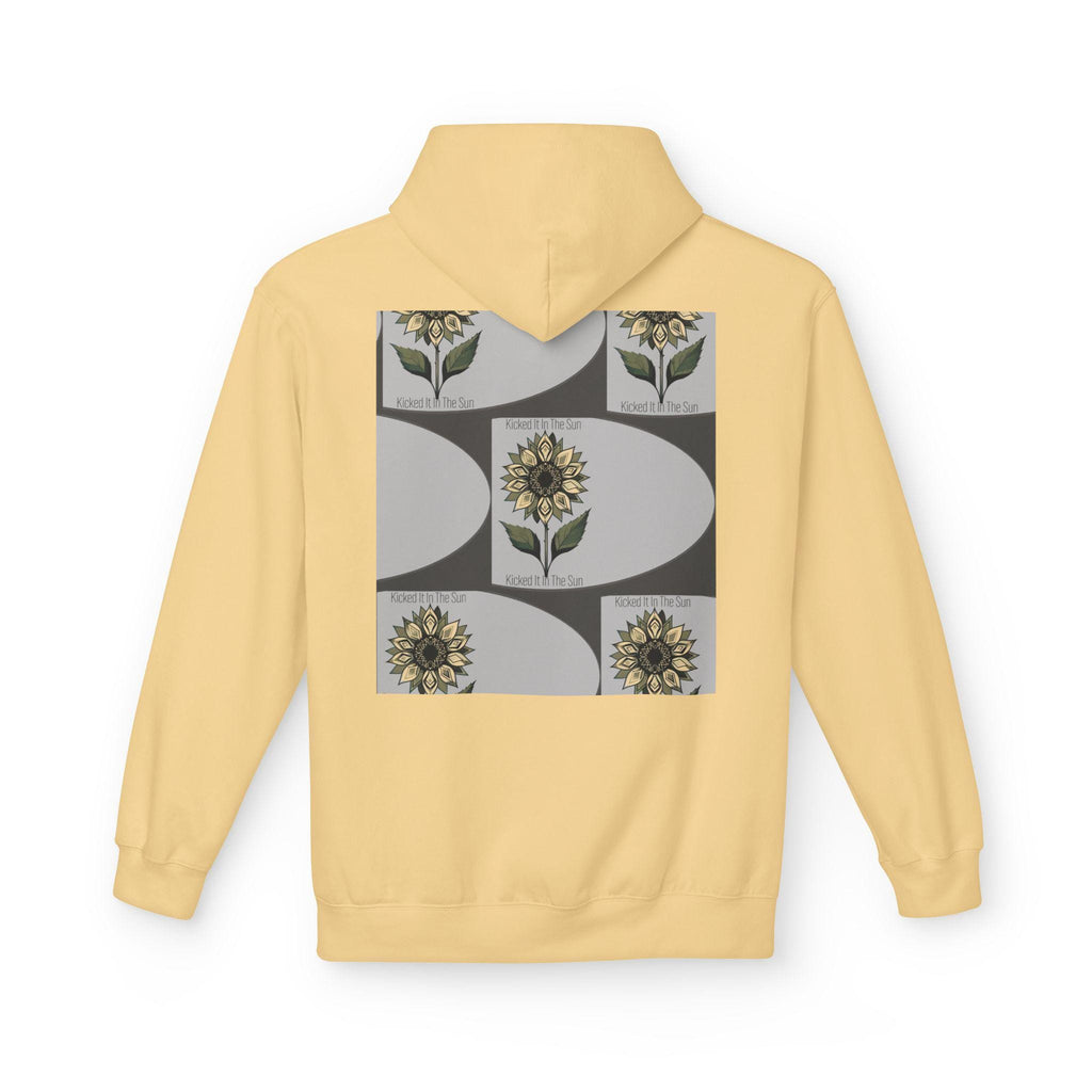 Sunflower Graphic Fleece Hoodie, Unisex Floral Design