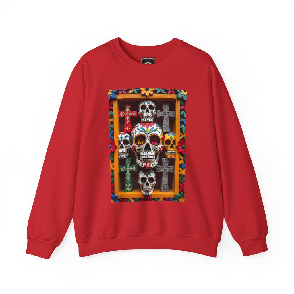 Day Of The Dead Crewneck Sweatshirt - Cozy Unisex Sweatshirt, Fall Fashion, Halloween Gift, Day of the Dead Apparel, Graphic Pullover