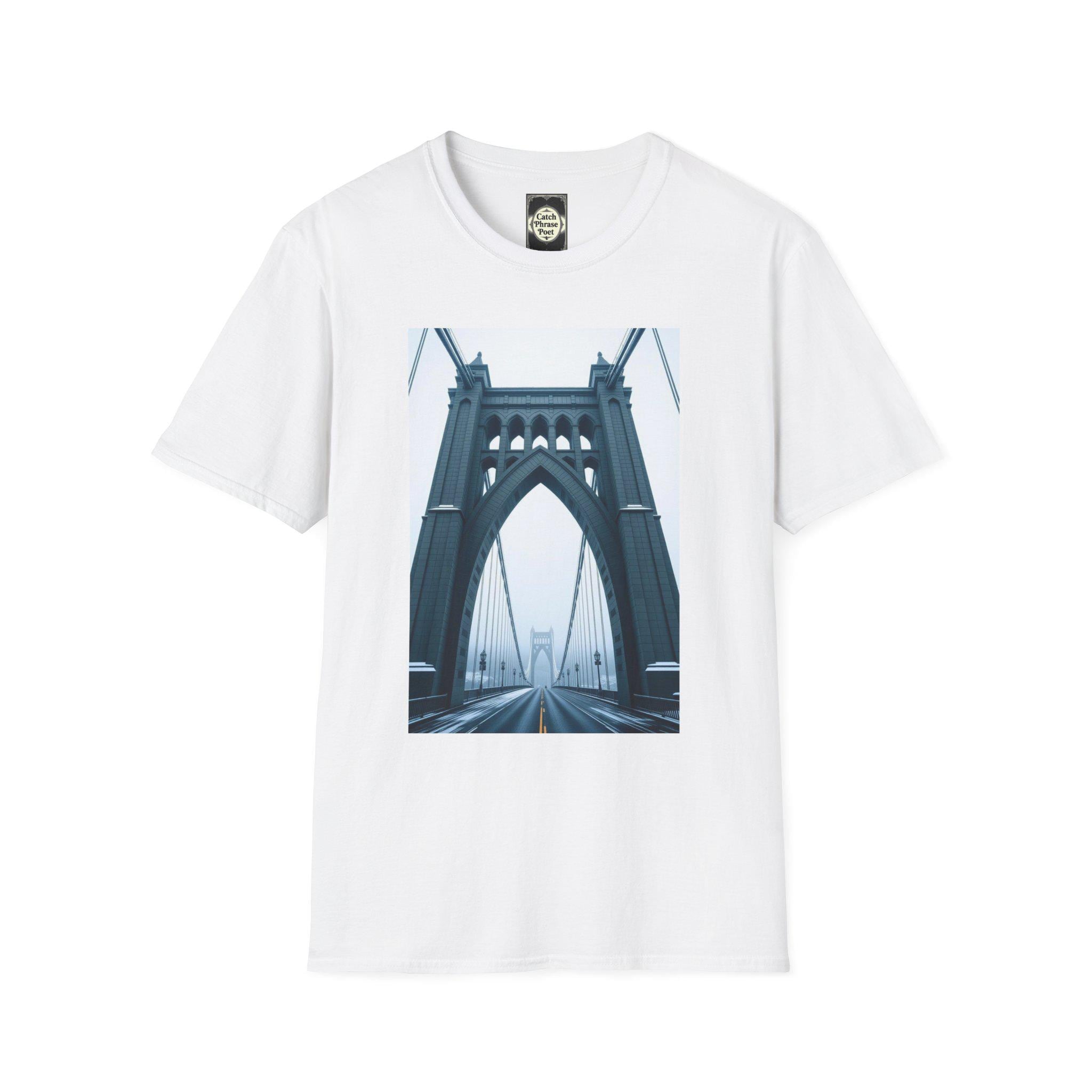 St Johns Bridge Portland Unisex T-Shirt: Modern Cityscape Tee