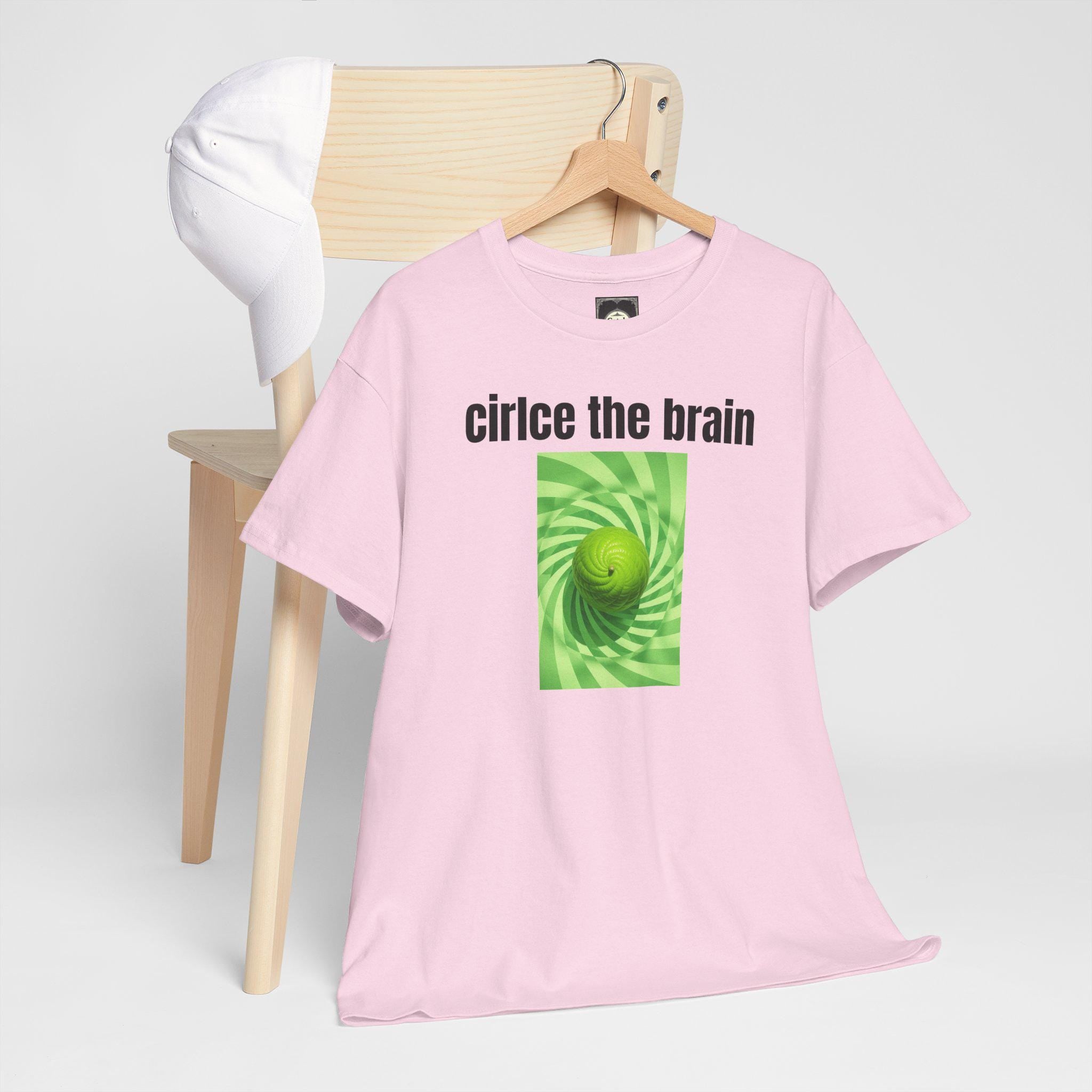 Circle the Brain Heavy Cotton Tee: Unique Art, Fun Gift