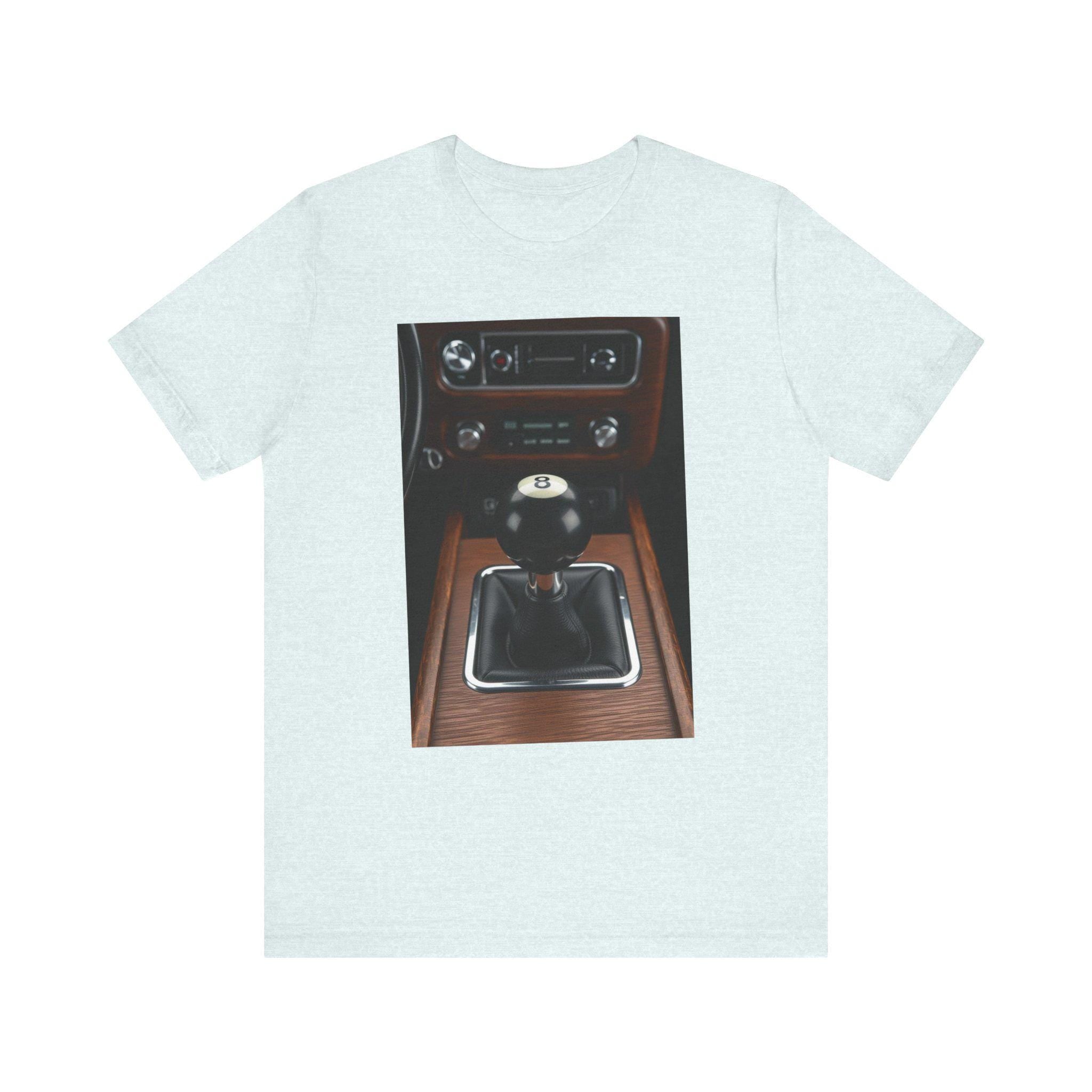 Retro Car 8-Ball Gear Shift T-Shirt: Vintage Automotive Enthusiast Tee