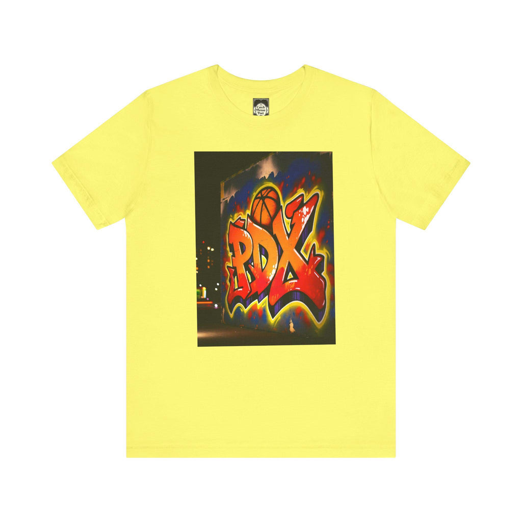 PDX Graffiti Basketball Tee, Urban Streetwear Graphic T-Shirt
