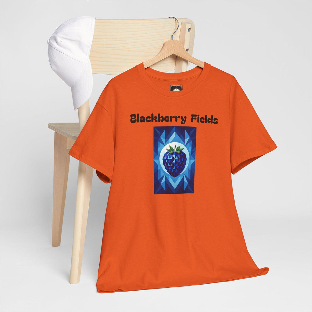 Blackberry Fields Graphic Tee: Unisex Heavy Cotton T-Shirt